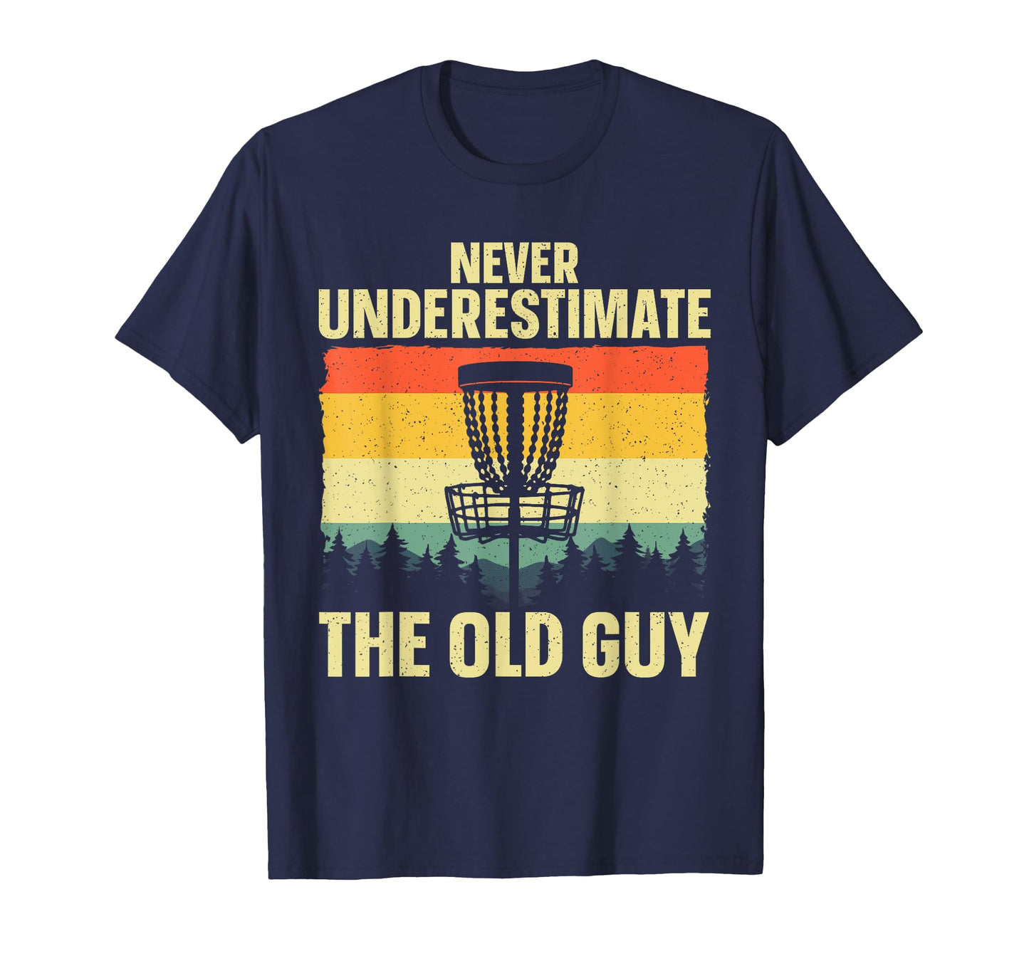 Disc Golf Art For Grandpa Men Dad Disc Golf Player Disc Golf T-Shirt