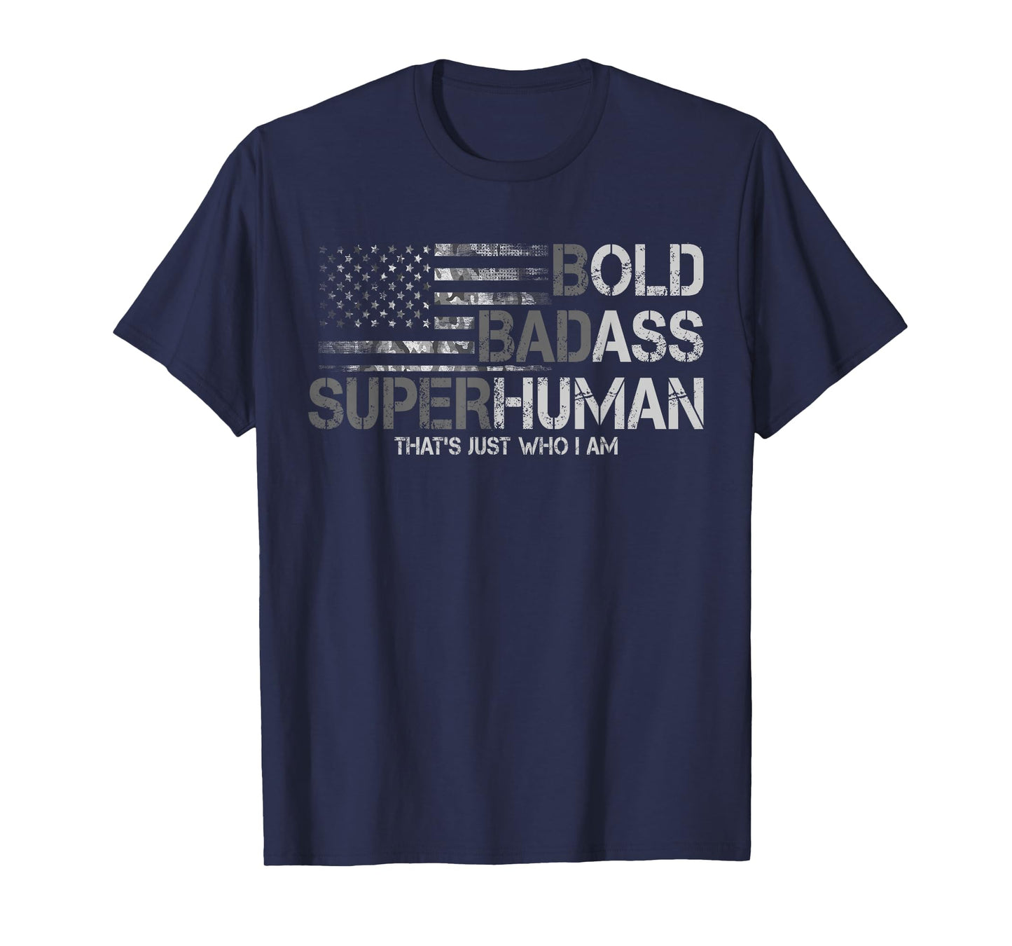 Funny Bold Badass Superhuman Fathers Day Gag Gift Grandpa T-Shirt