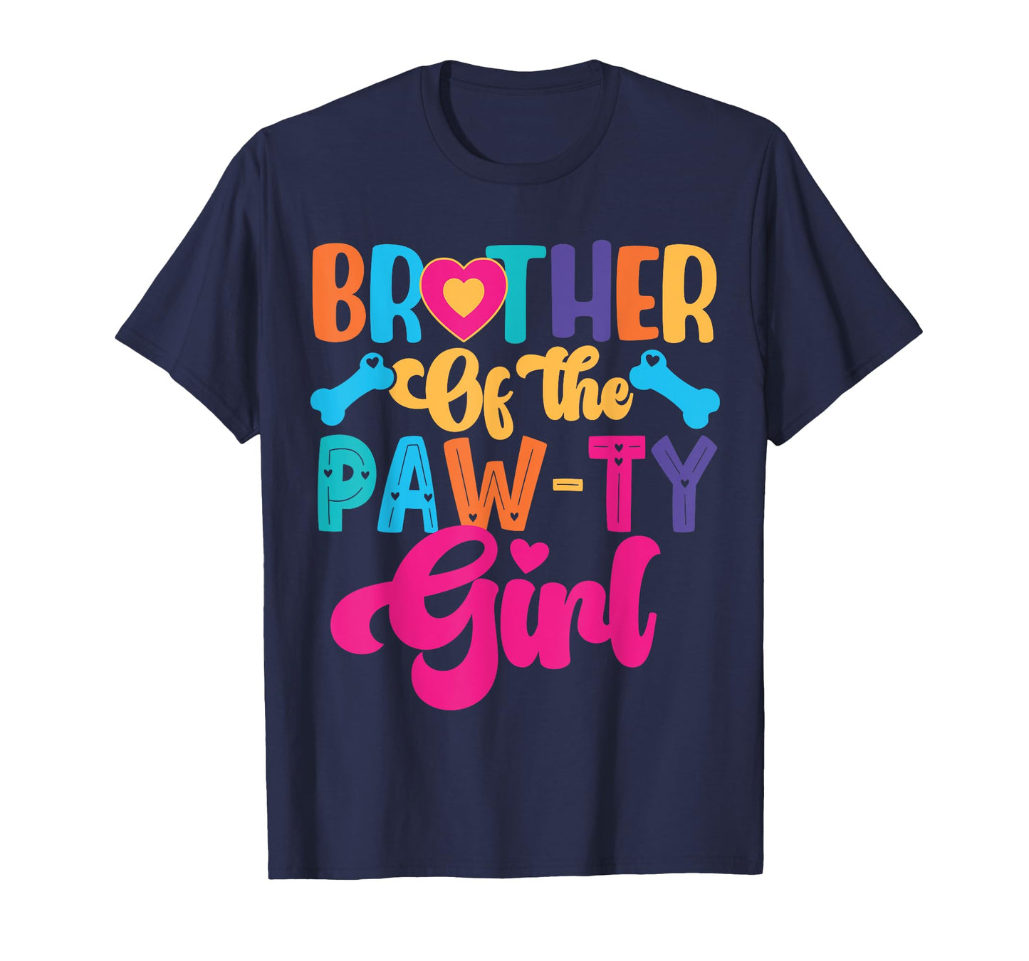 Brother Of The Birthday Girl Dog Paw Family Matching Party T-Shirt