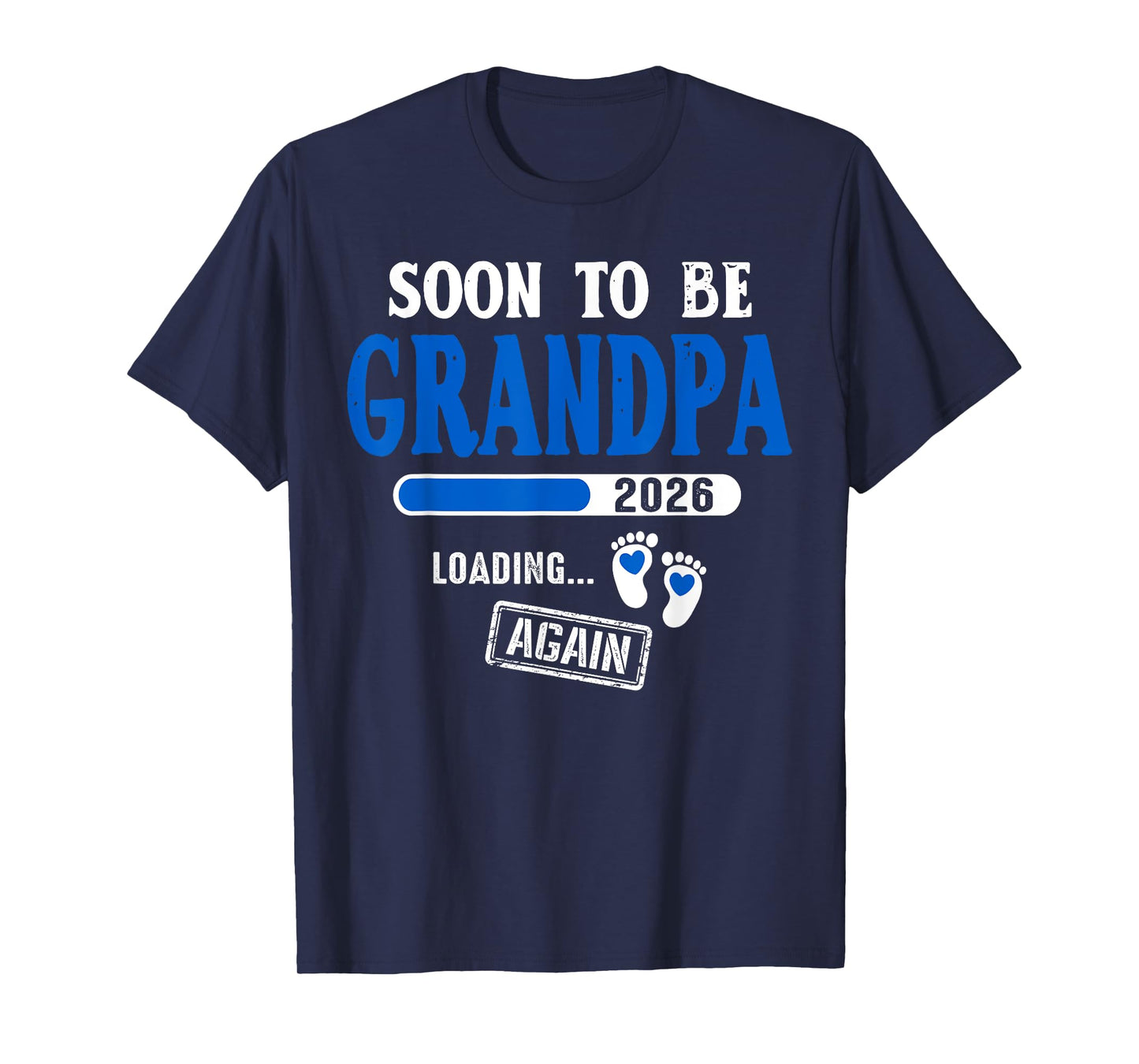 Mens Soon to Be Grandpa Again 2026 Promoted to Grandpa T-Shirt