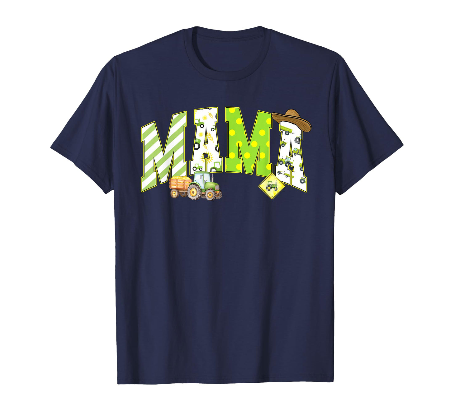 Mama of The Birthday Boy Tractors Farm Trucks Family Party T-Shirt