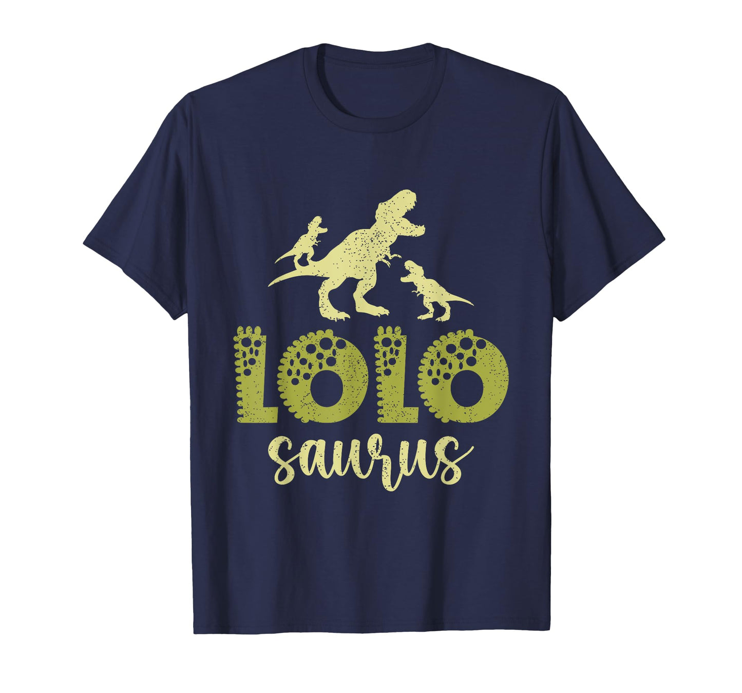 Vintage Lolosaurus Fathers day Dad Papa Grandpa Dinosaurs T-Shirt