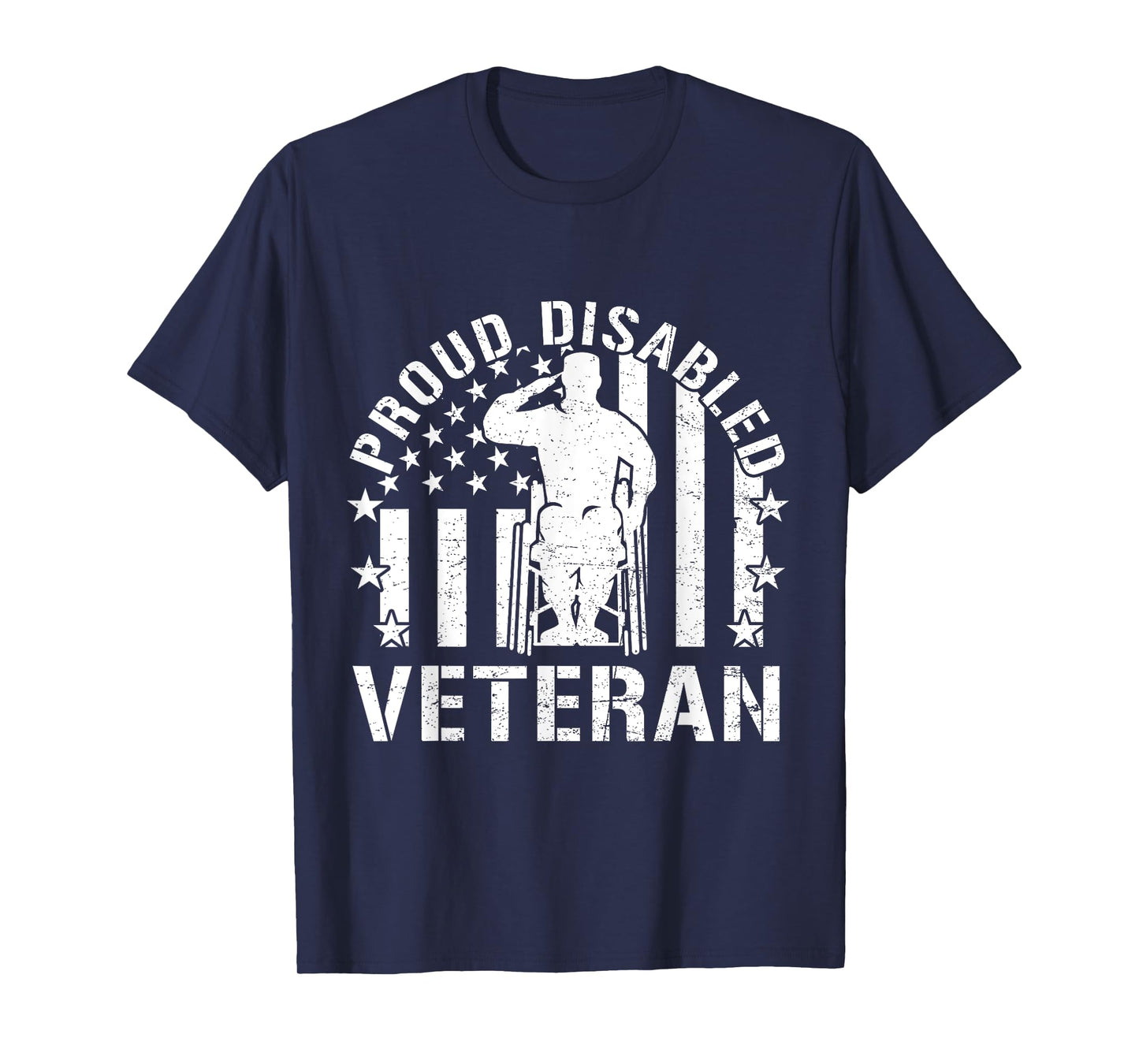 Proud Disabled Veteran Flag US Vet Handicap Military Soldier T-Shirt