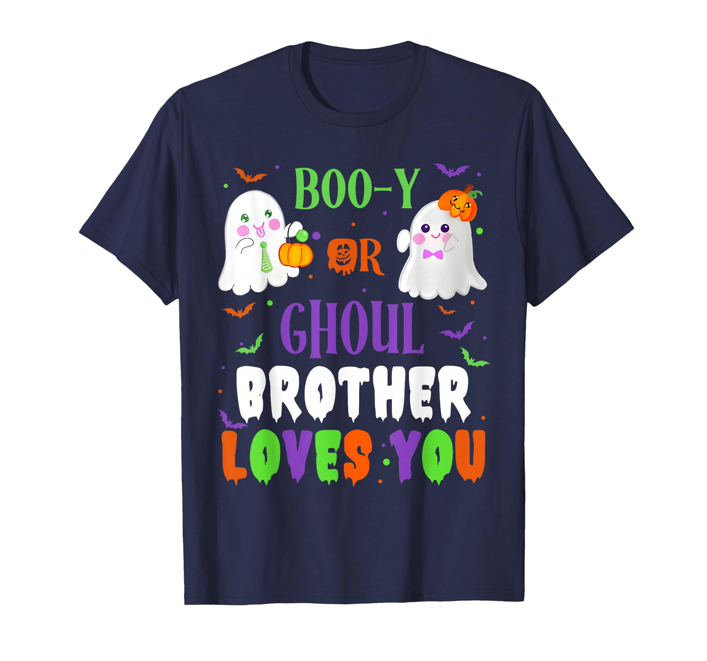 Boo-y Or Ghoul Brother Loves You Boo Halloween Baby Gender T-Shirt