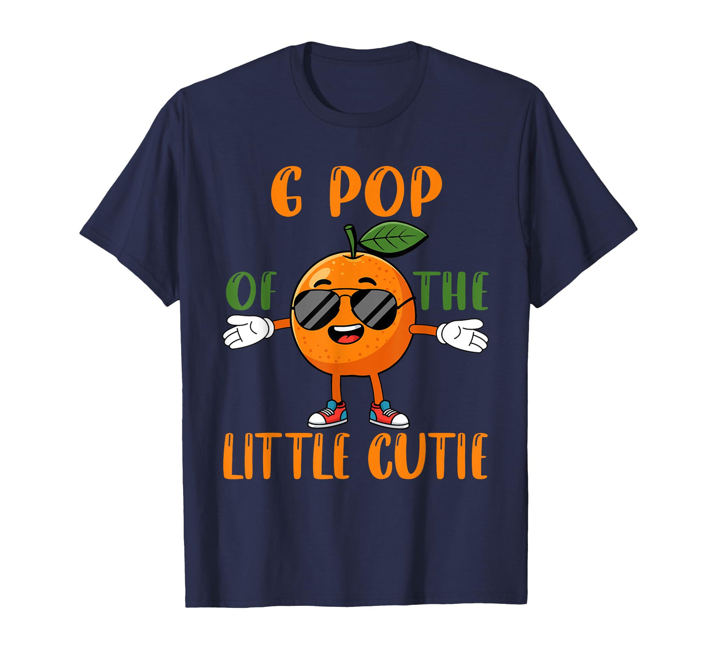 G Pop of Little Cutie Baby Shower Orange 1st Birthday T-Shirt
