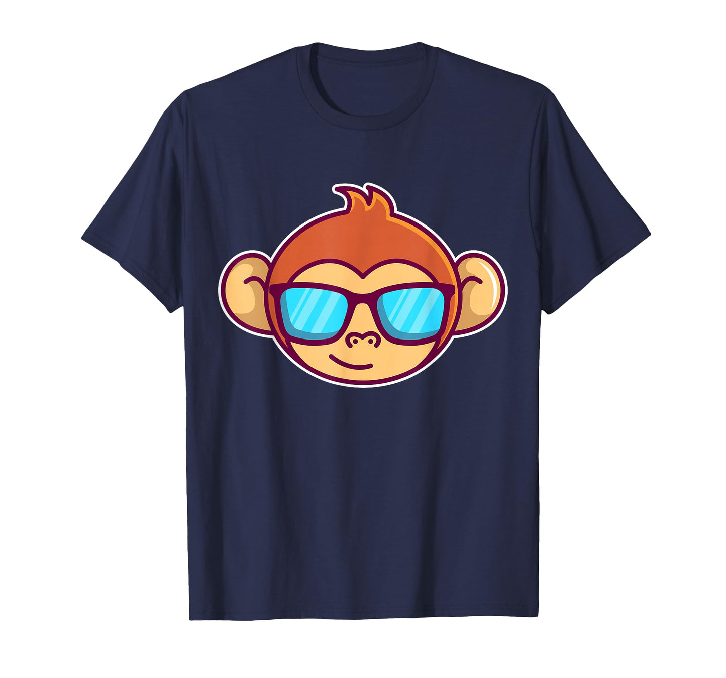 Cute Monkey With Sunglasses For Kids Who Love Monkeys T-Shirt