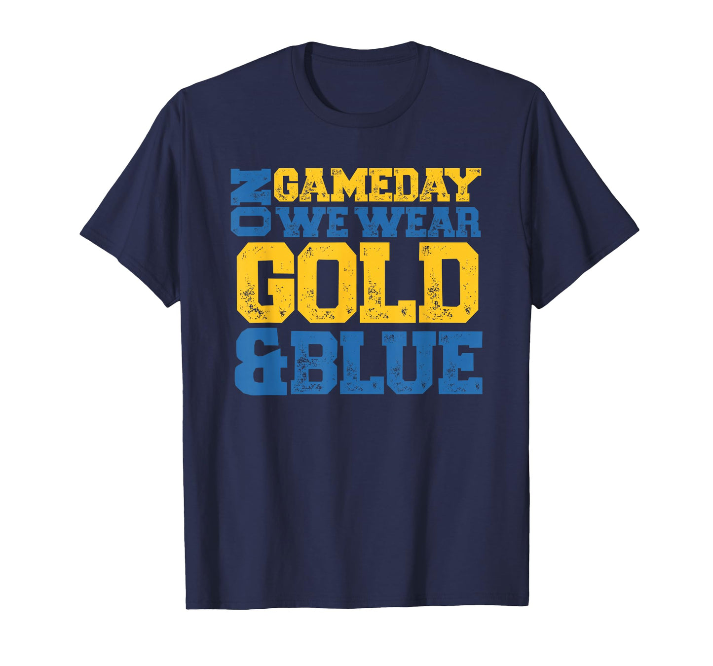Blue and Gold Game Day Group Tees for High School Football T-Shirt