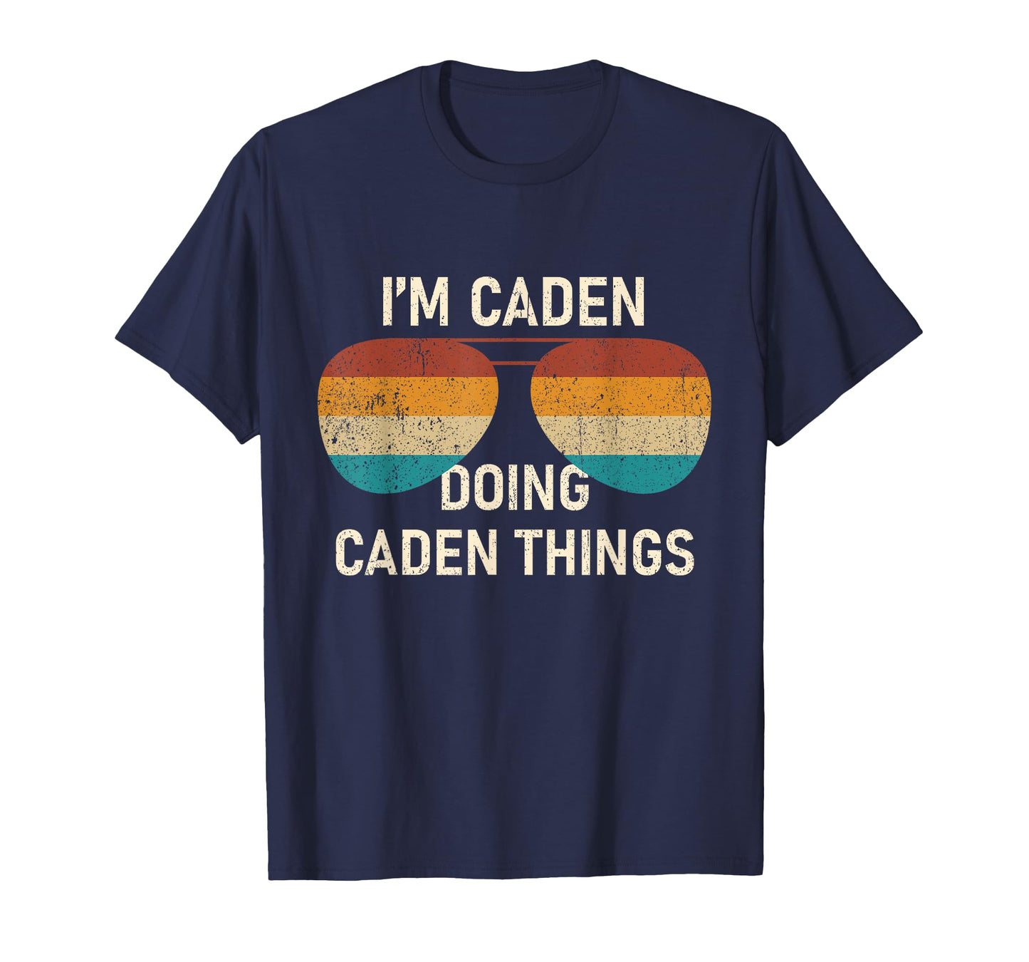 I'm Caden Doing Caden Things Retro Sunglass Personalized T-Shirt