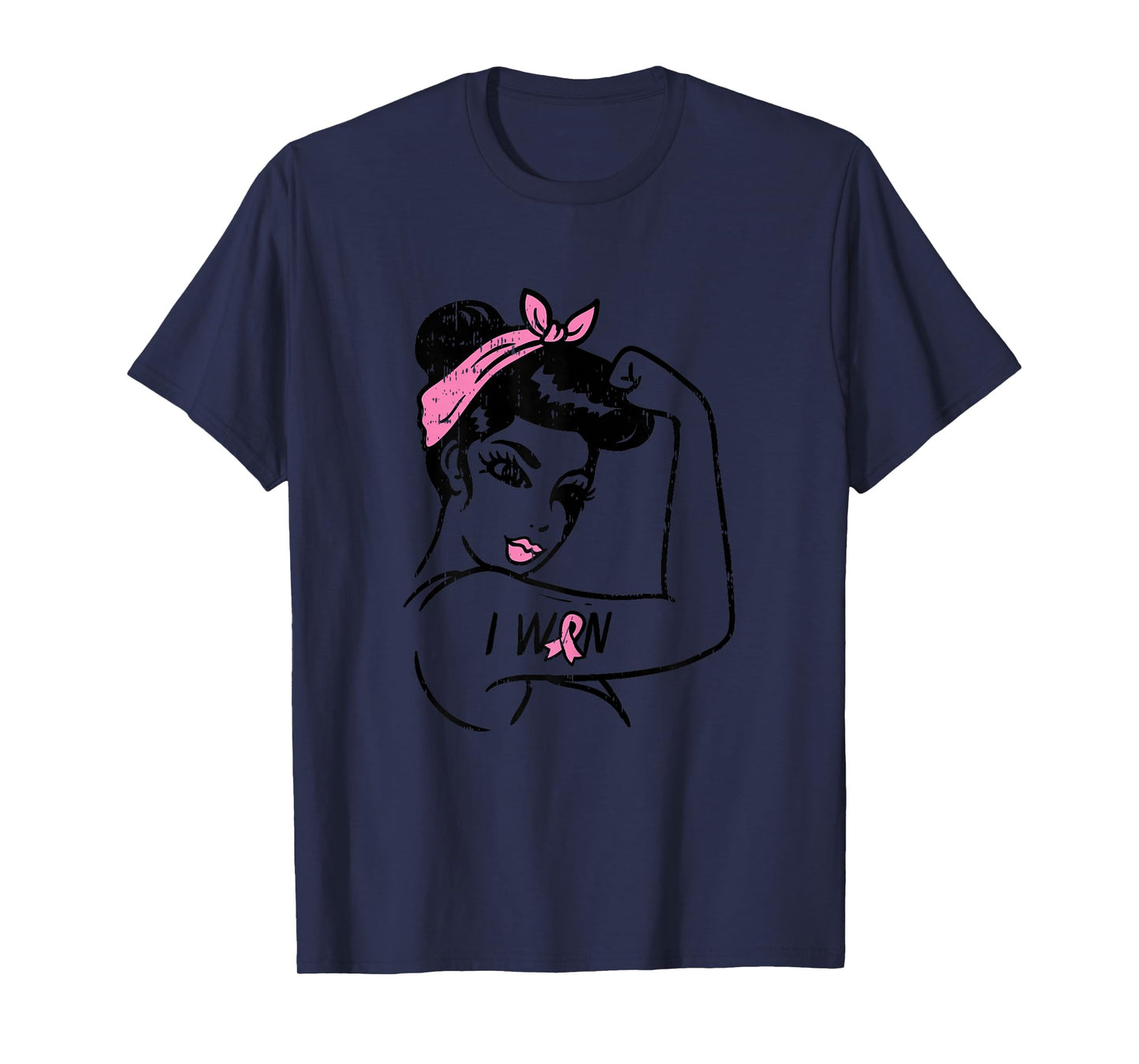 Rosie Riveter I Won Awareness Breast Cancer Survivor Women T-Shirt