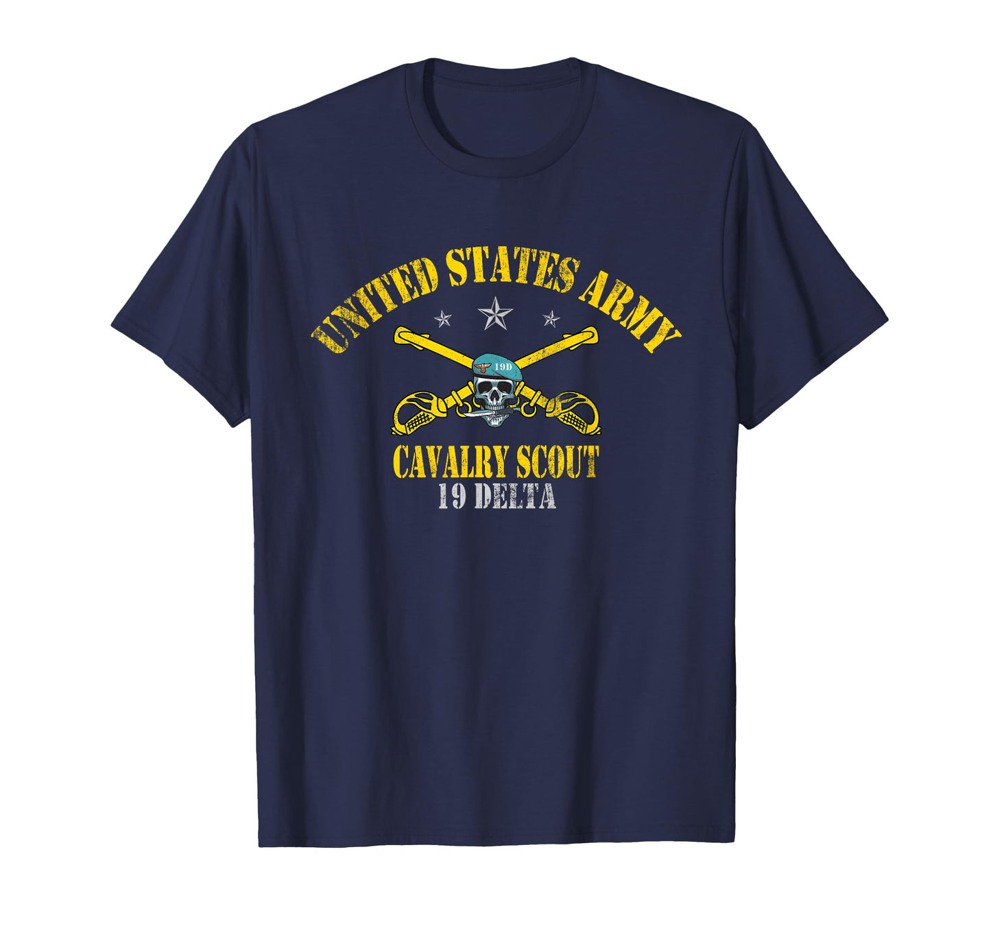 19D Delta Cavalry Scout Veteran Patriotic Flag Veterans Day T-Shirt
