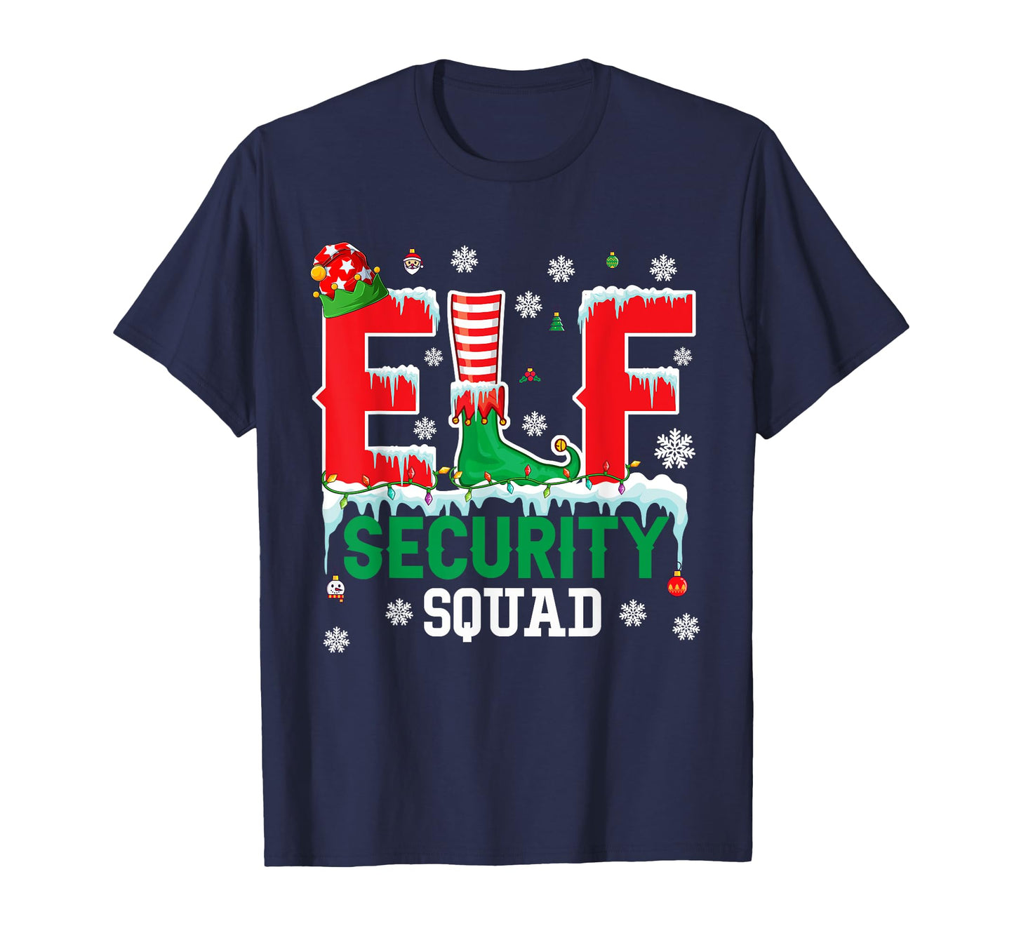 Elf Security Squad Christmas Elf Matching Family Lover T-Shirt