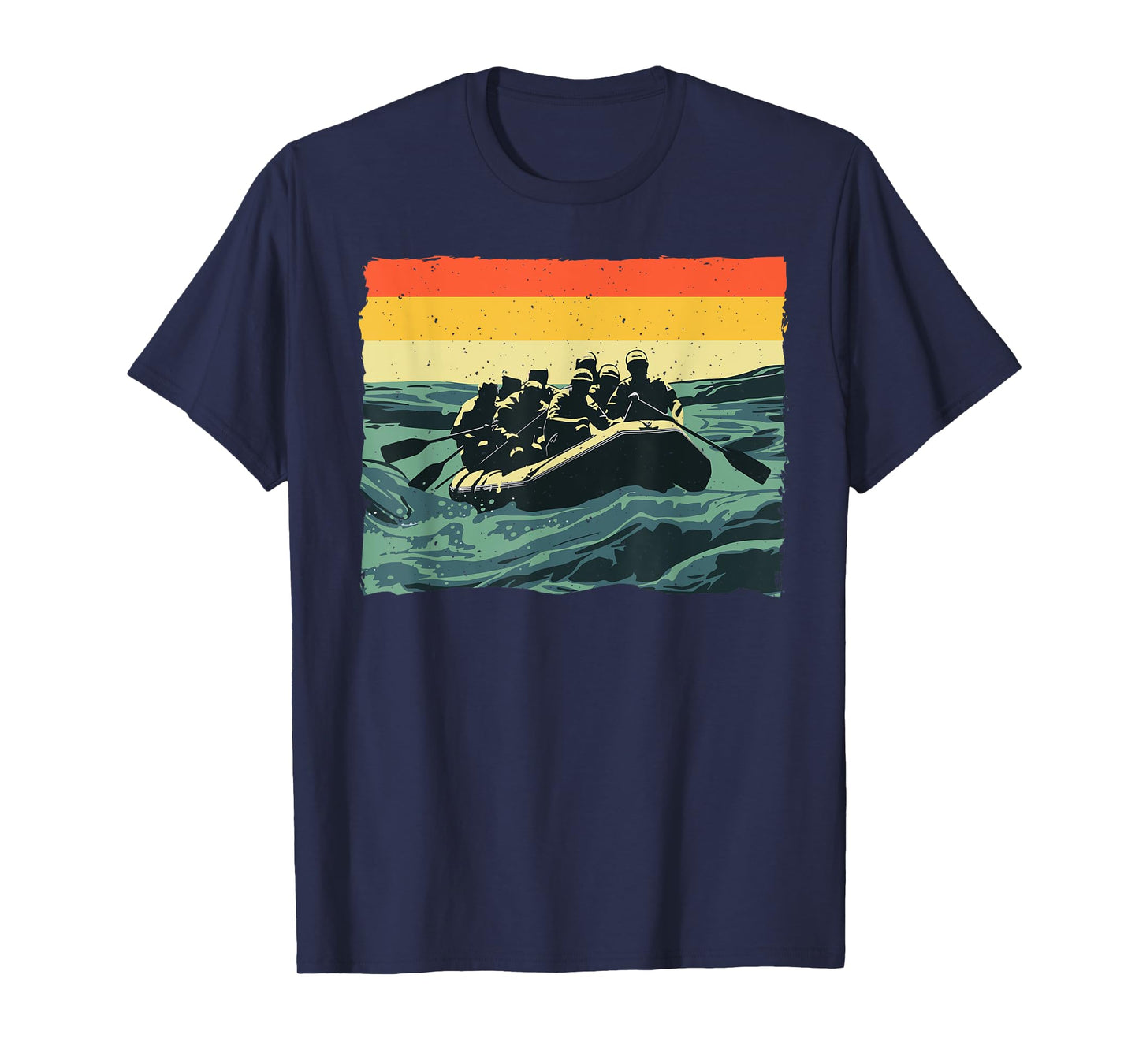 Cool Rafting Art For Men Women White Water Rafting Lover T-Shirt