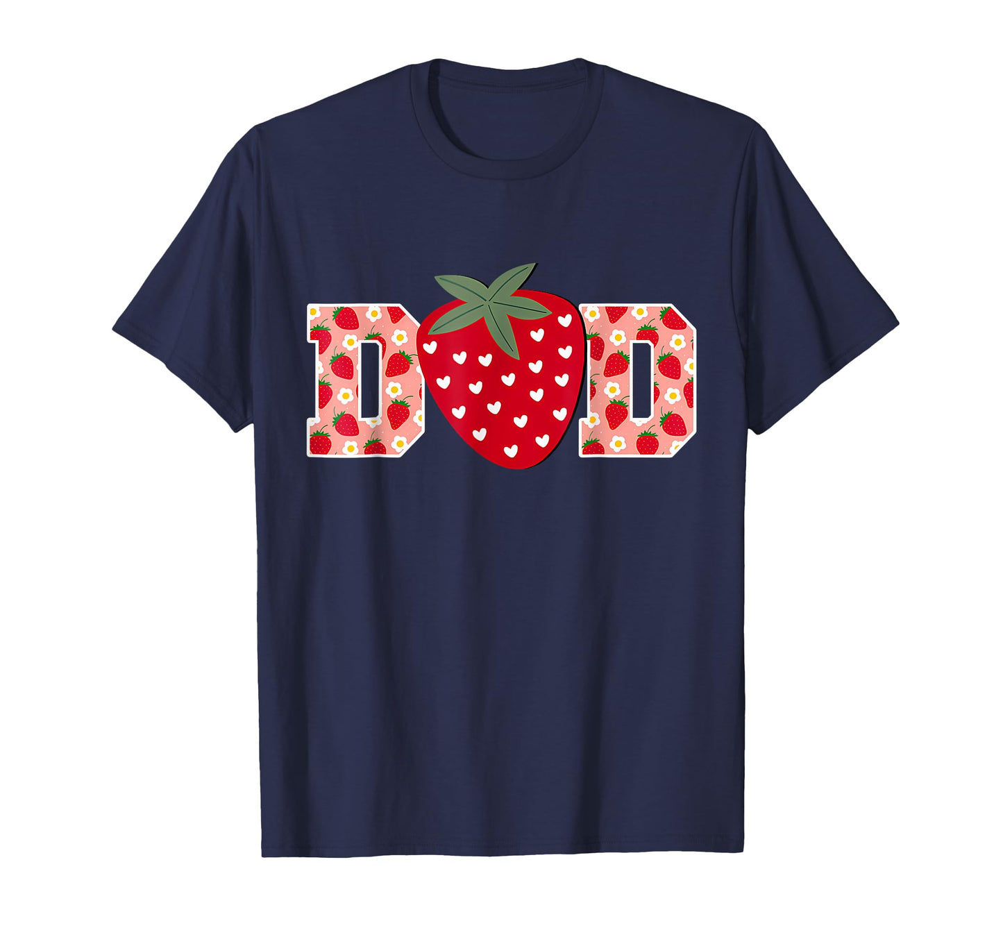 Funny Strawberry Dad Fruit 1St Birthday Family Matching T-Shirt