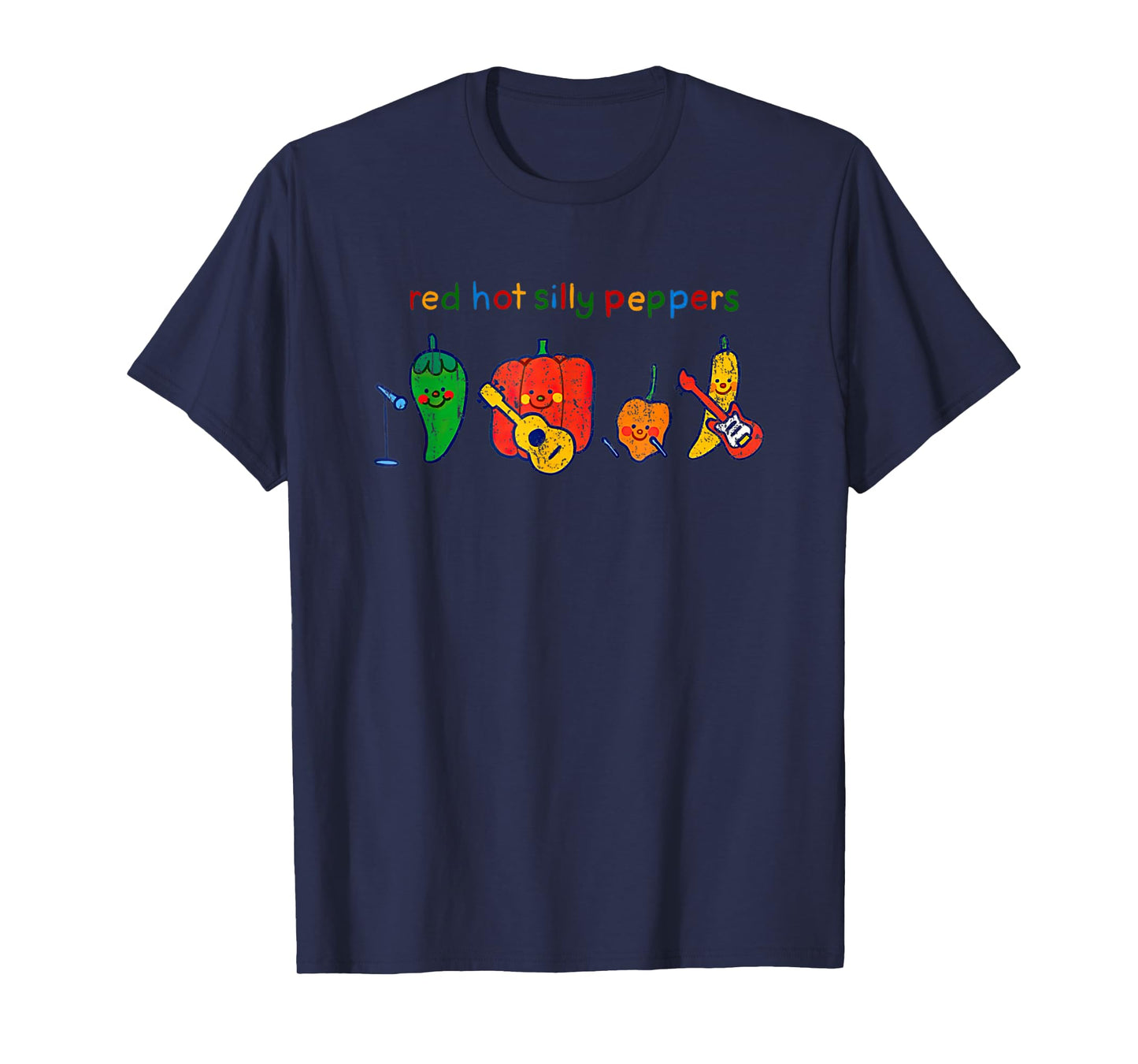 Vintage Red Hot Silly Peppers Funny Meme Parody Music T-Shirt