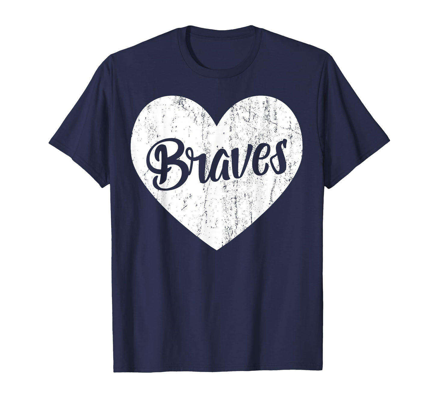 Braves School Sports Fan Team Spirit Mascot Cute Heart Gift T-Shirt