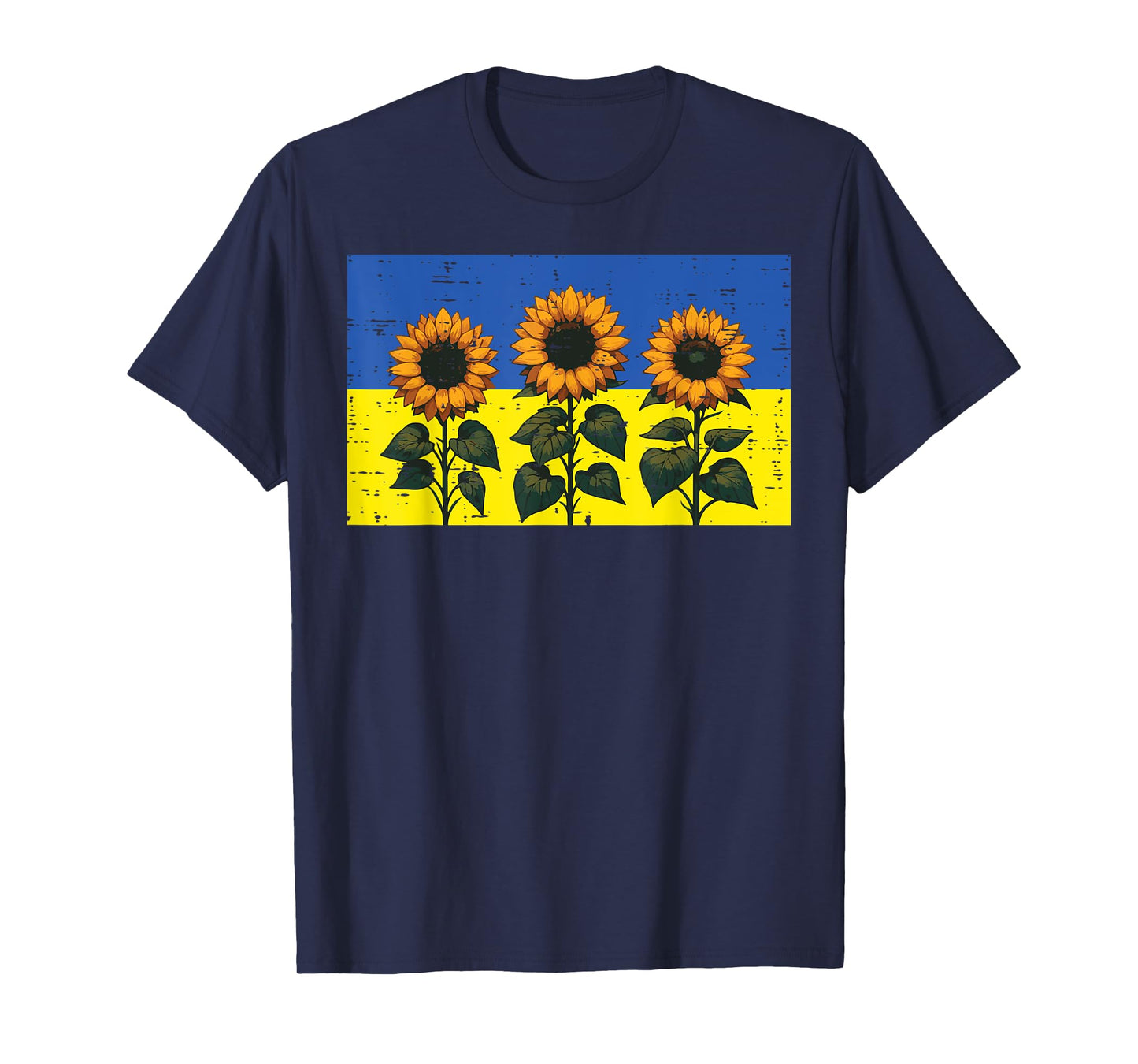 Ukraine Flag Sunflower Vintage Ukrainian Hope Women Men Kids T-Shirt