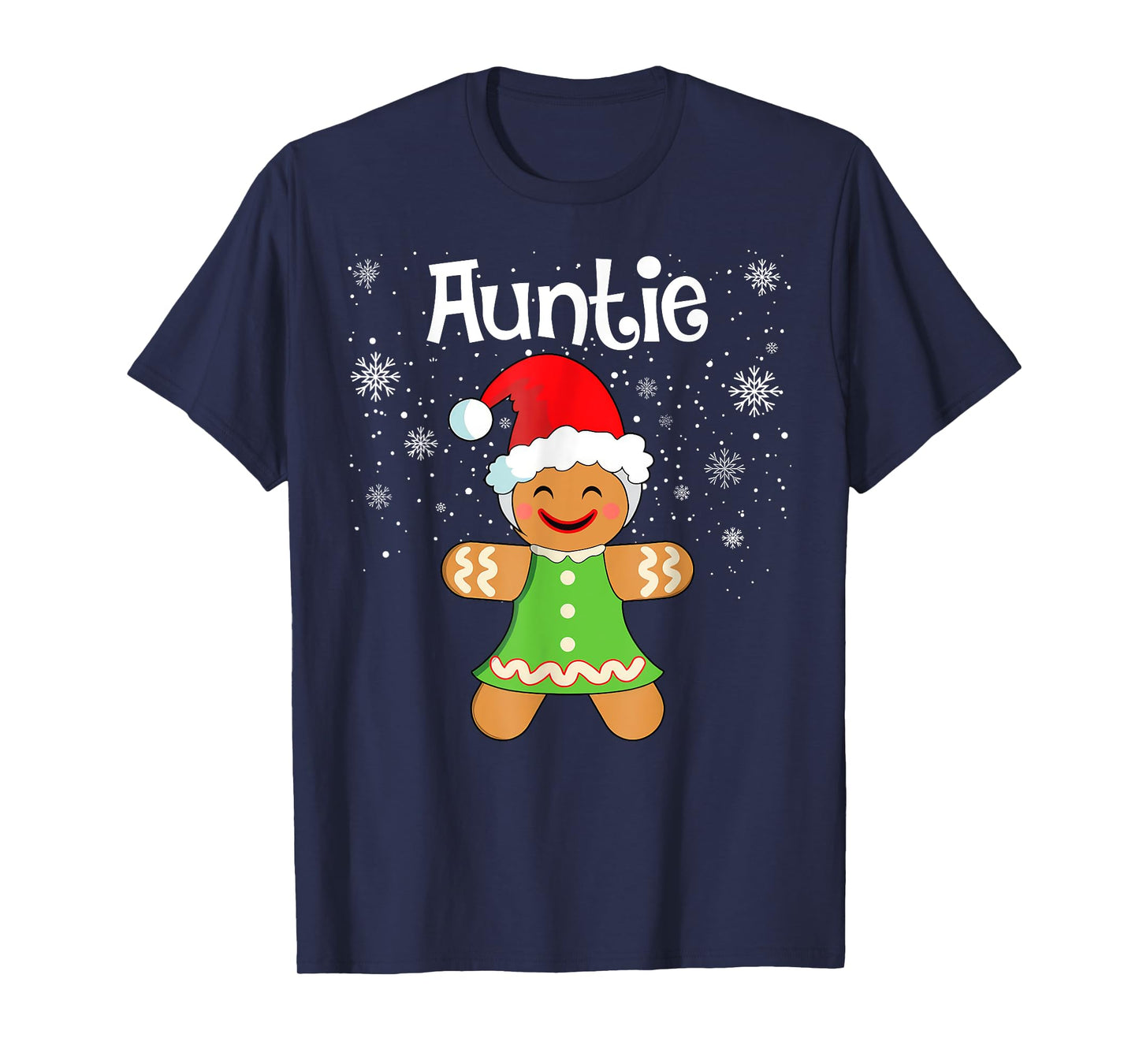 Auntie Gingerbread Family Matching Christmas Women T-Shirt