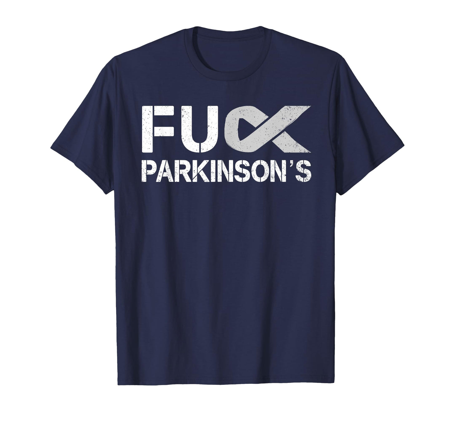 Fuck FU Parkinson's Disease Awareness Month Silver Ribbon T-Shirt