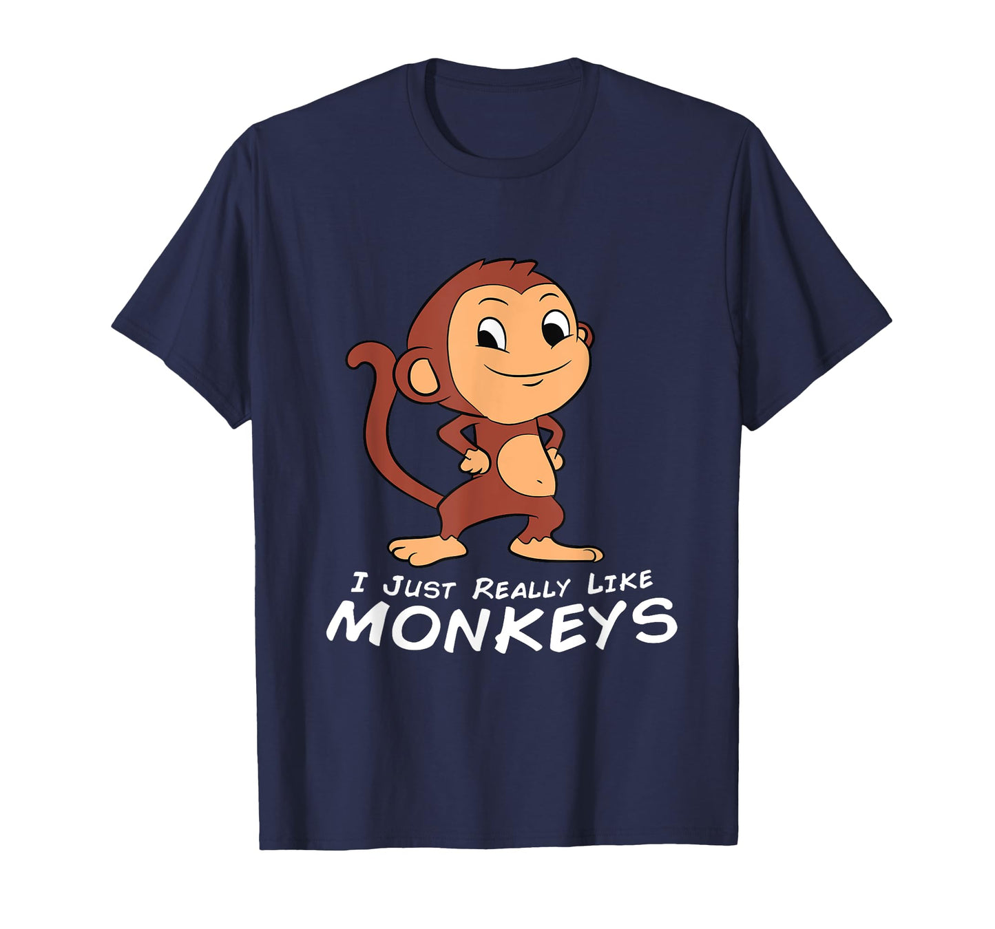 I Just Really Like Monkeys Funny Monkey T-Shirt