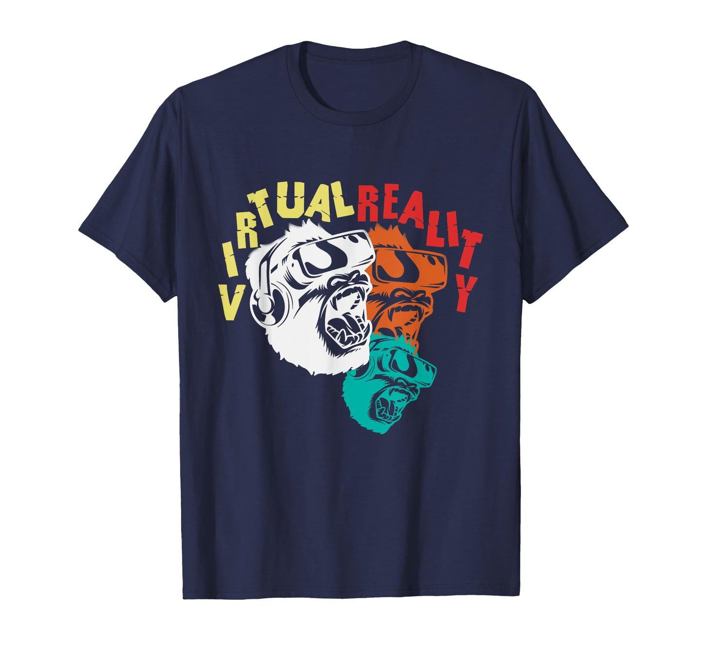 VR Virtual Reality Monkey Player Gamer Gorilla Gift T-Shirt
