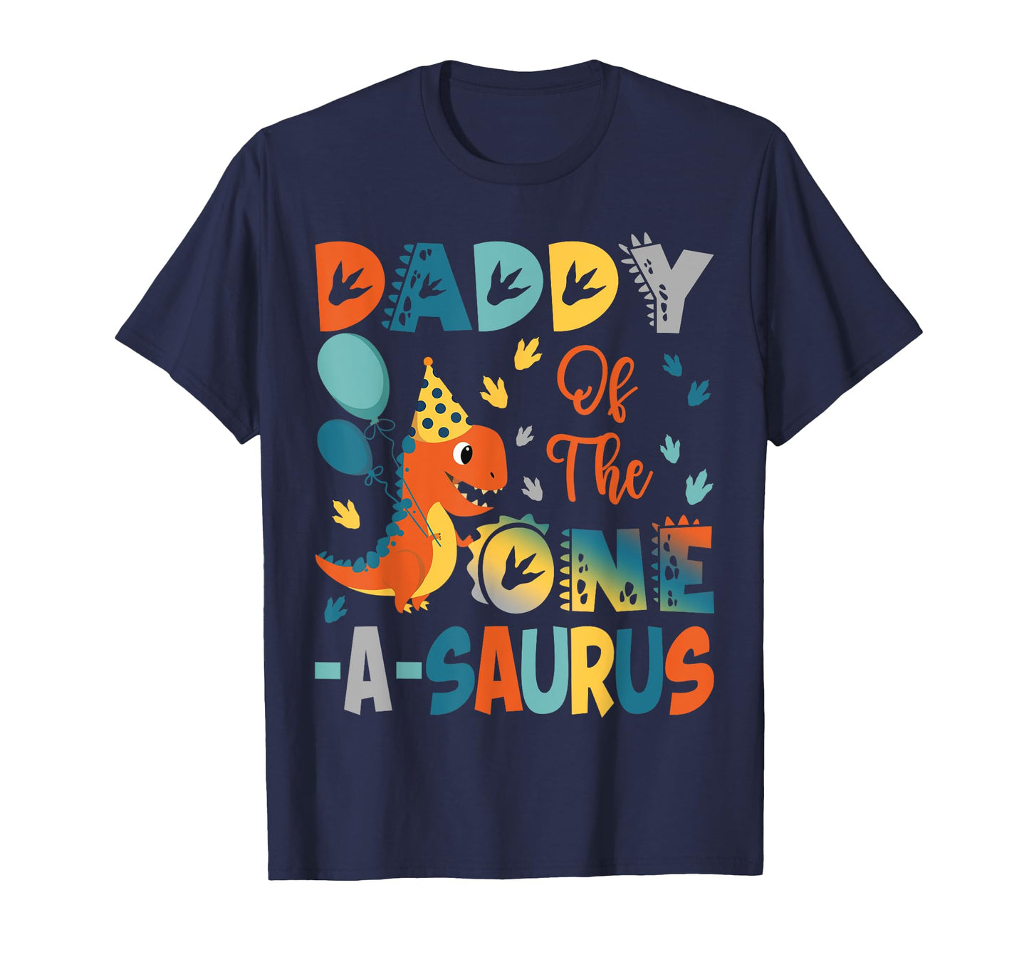 Daddy Of The One-A-Saurus 2Nd Birthday Dinosaur Party T-Shirt