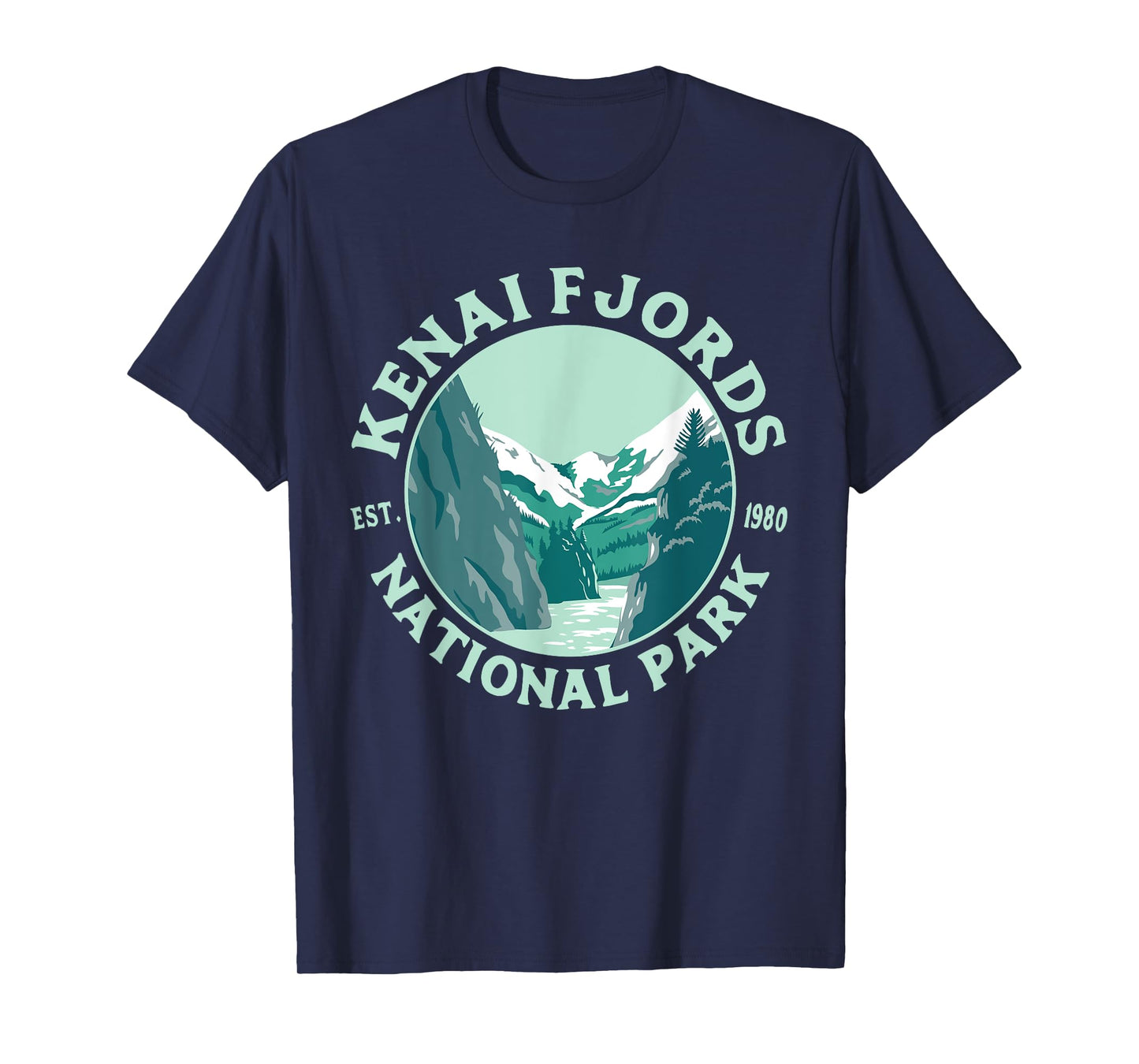 Vintage Kenai Fjords National Park AK Alaska Hiking Camping T-Shirt