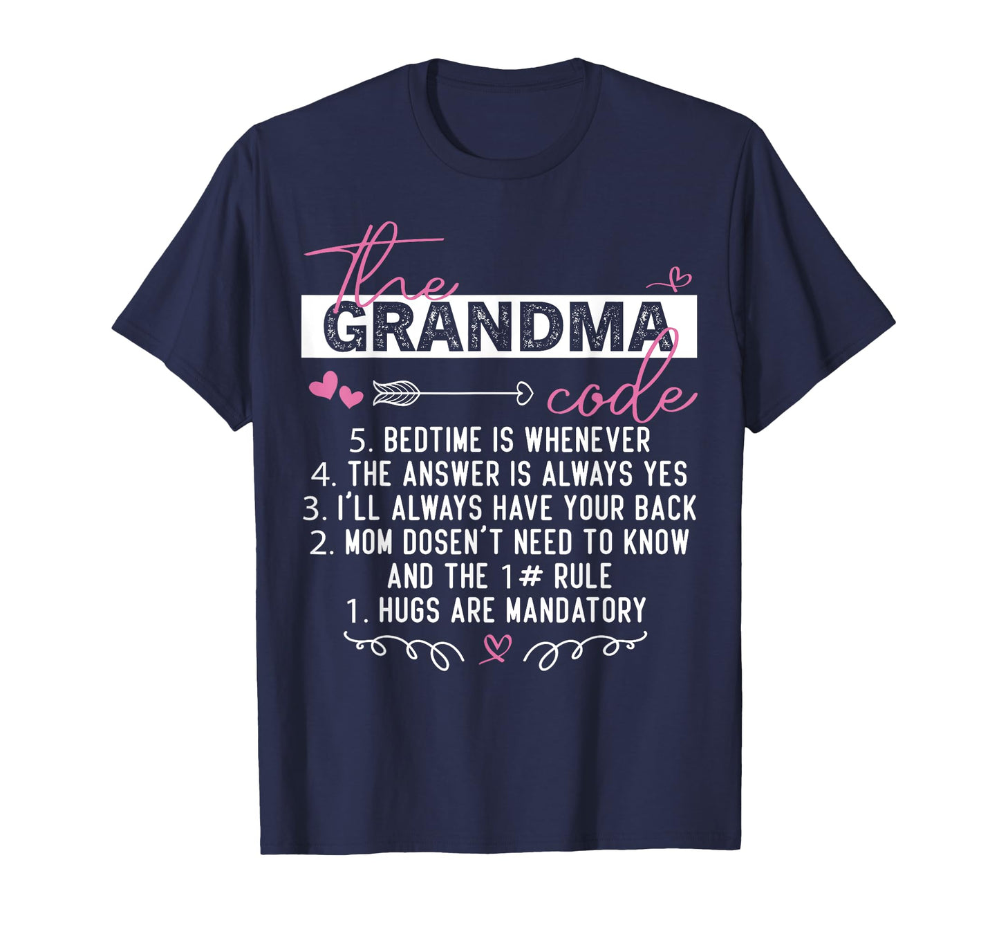 The Grandma Code Granny Grandparent Grandmother Funny T-Shirt