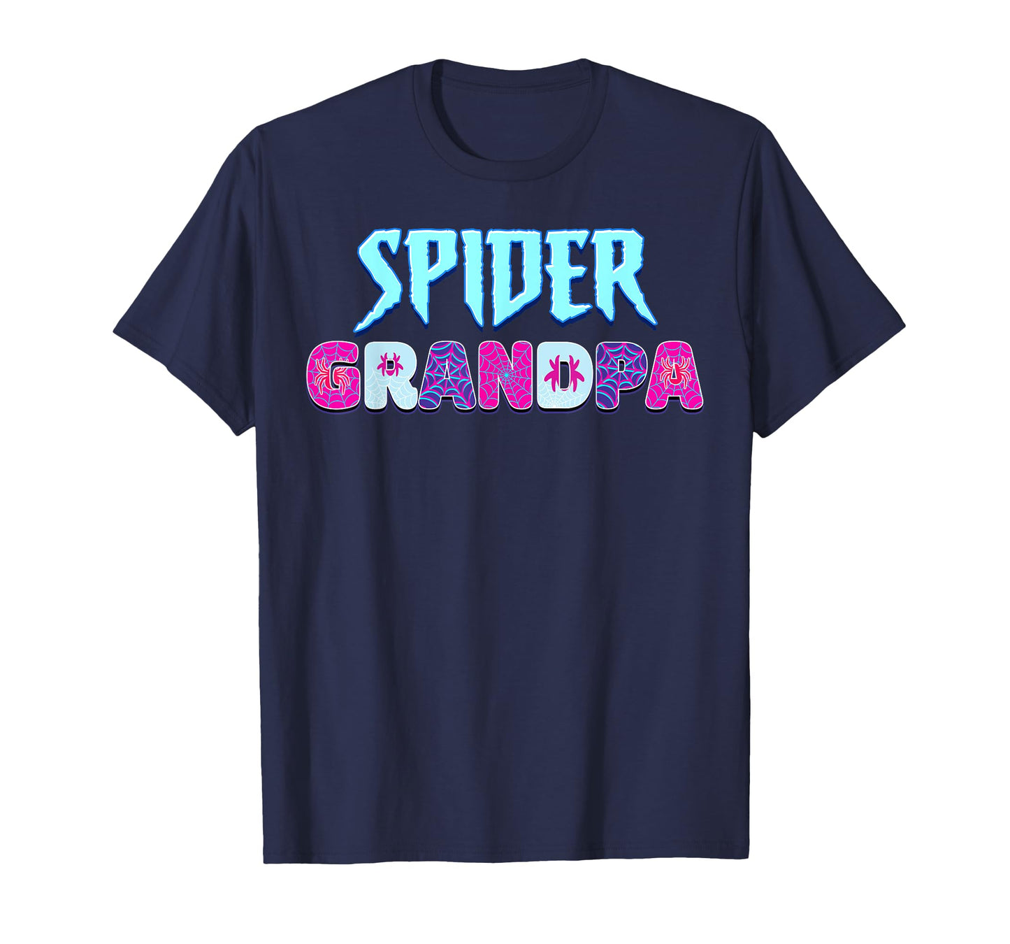 Mens Spider Groovy Grandpa Matching Family Party Fathers Day T-Shirt