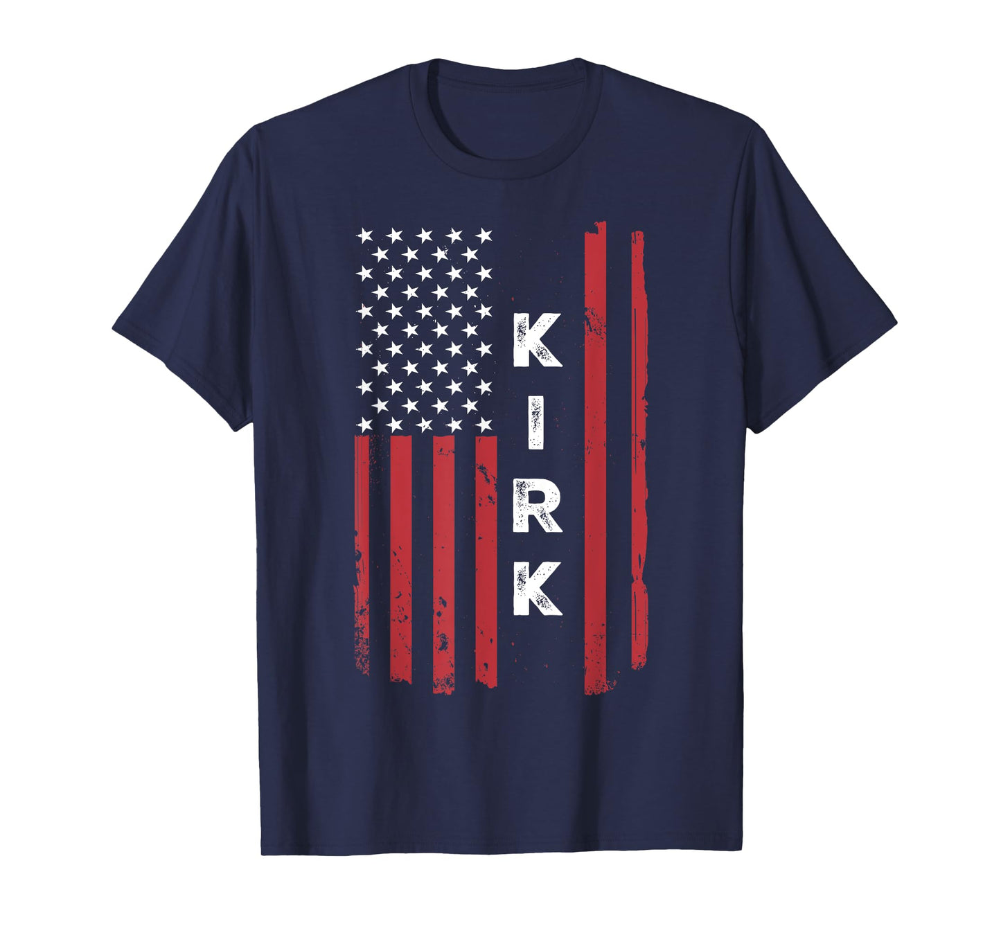 Kirk USA Flag American Flag Patriotic Kids Men T-Shirt