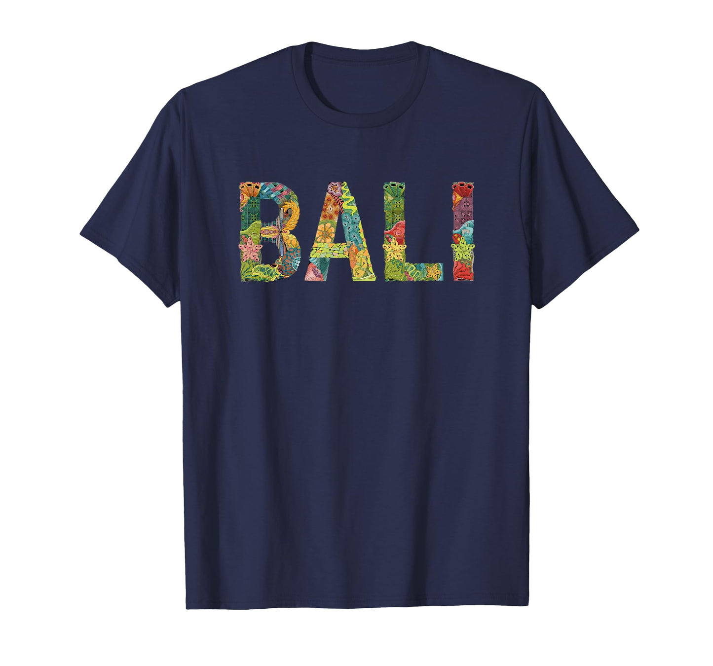 Awesome Bali Design With Jungle Font And Beautiful Colors T-Shirt