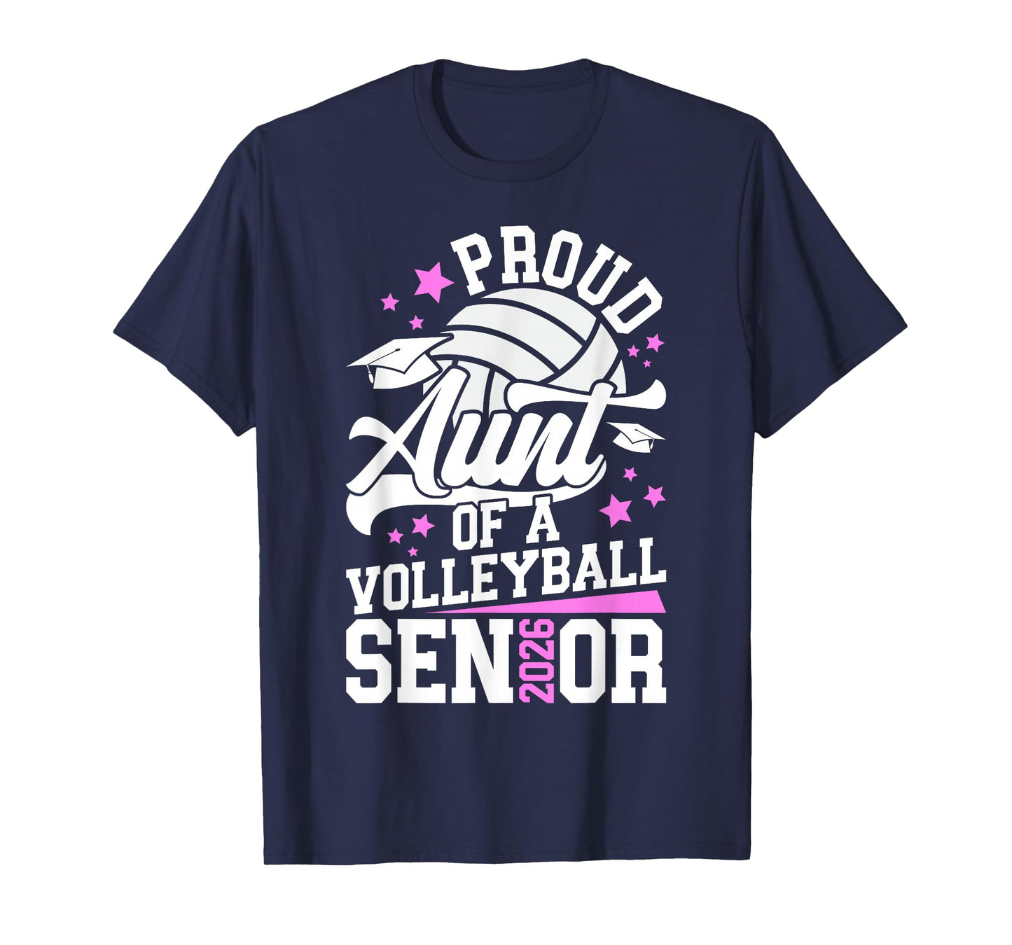 Proud Aunt of A Volleyball Senior Aunt 2026 T-Shirt