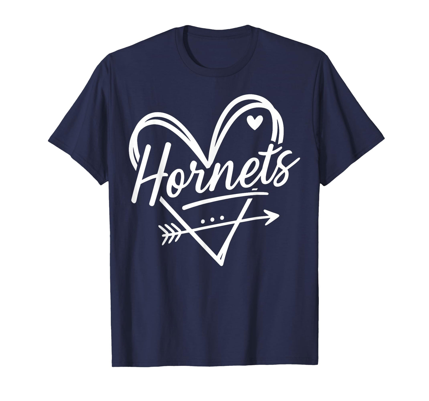 Vintage Hornets Heart Retro Style Gift for Men Women Kid T-Shirt