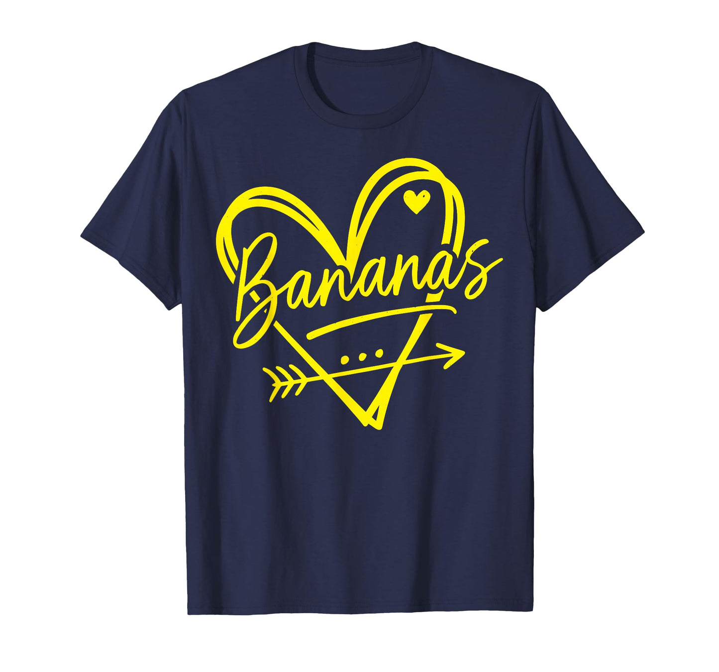 Retro Heart Bananas Graphic Aesthetic Gift For Men Women Kid T-Shirt