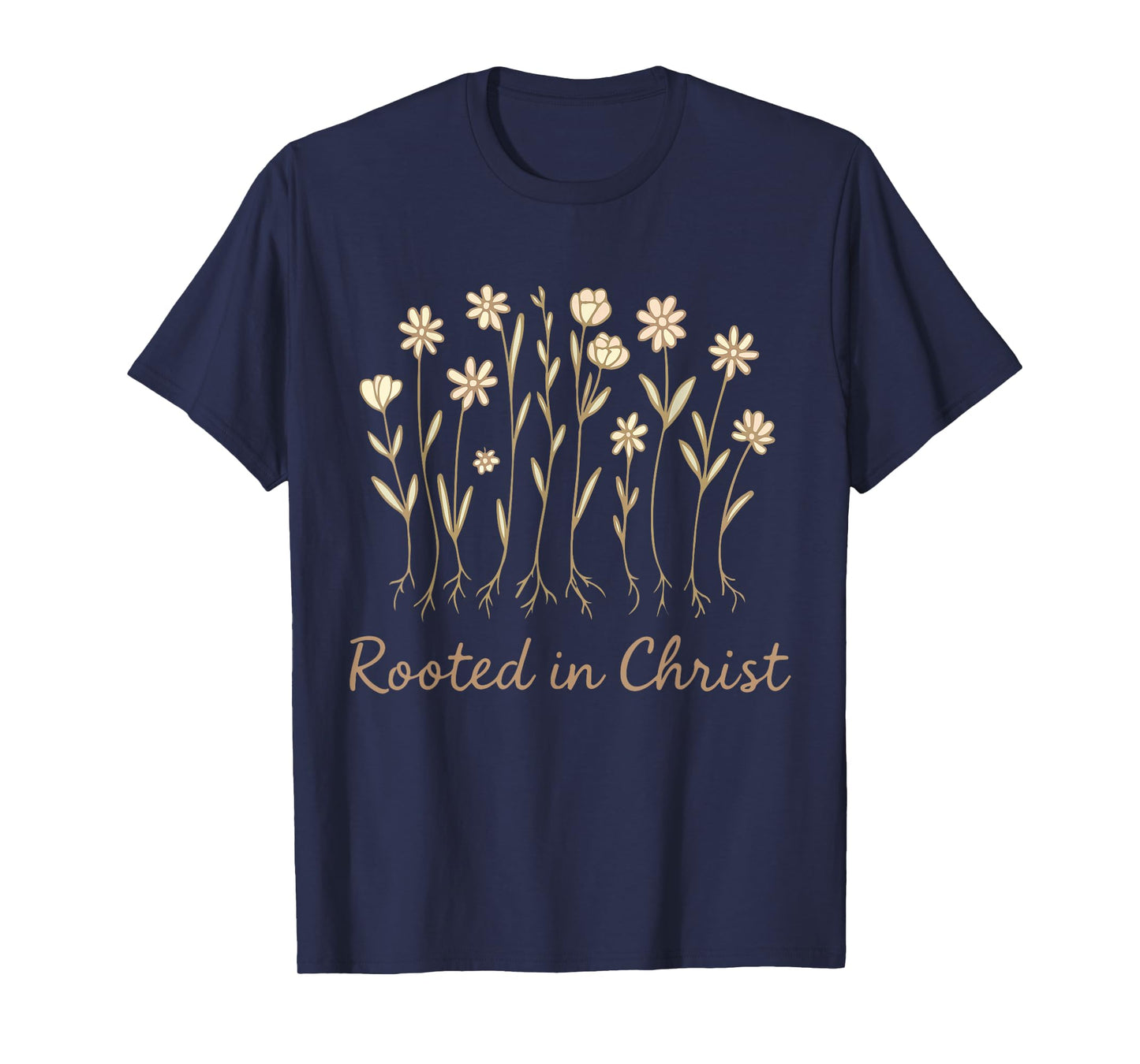Rooted in Christ Flowers Christian Girl God Daughter Toddler T-Shirt