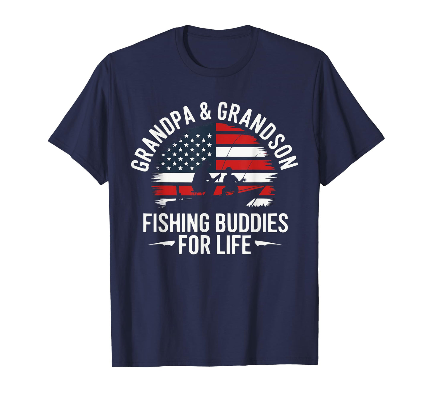 Grandpa & Grandson Fishing Buddies for Life Matching T-Shirt