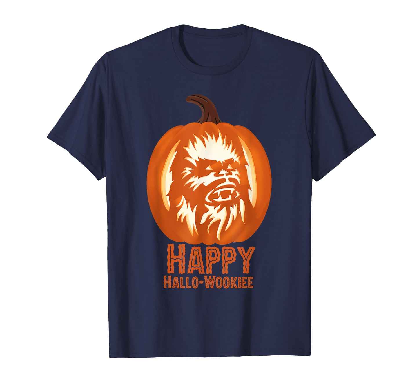 Star Wars Halloween "Happy Hallo-Wookiee" Chewbacca Pumpkin T-Shirt