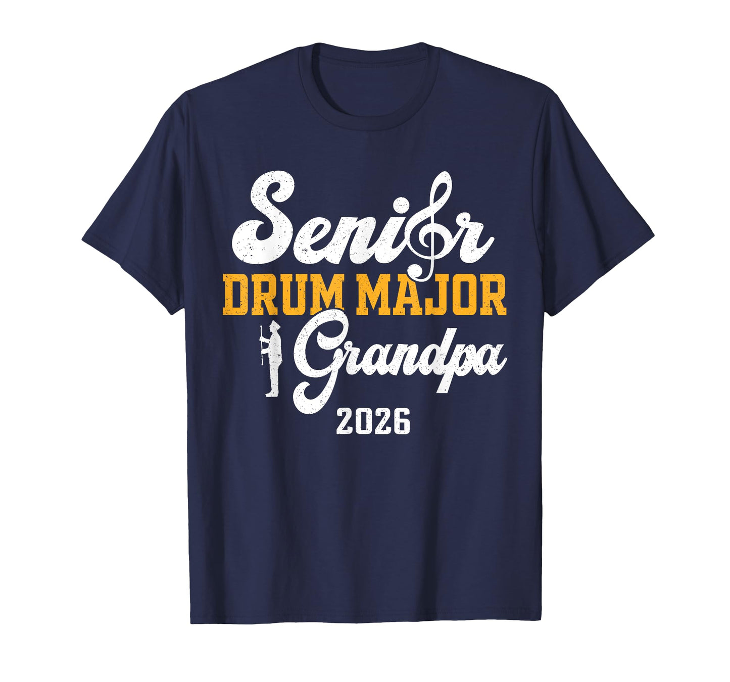 Senior Drum Major Grandpa 2026 Graduation Matching Family T-Shirt