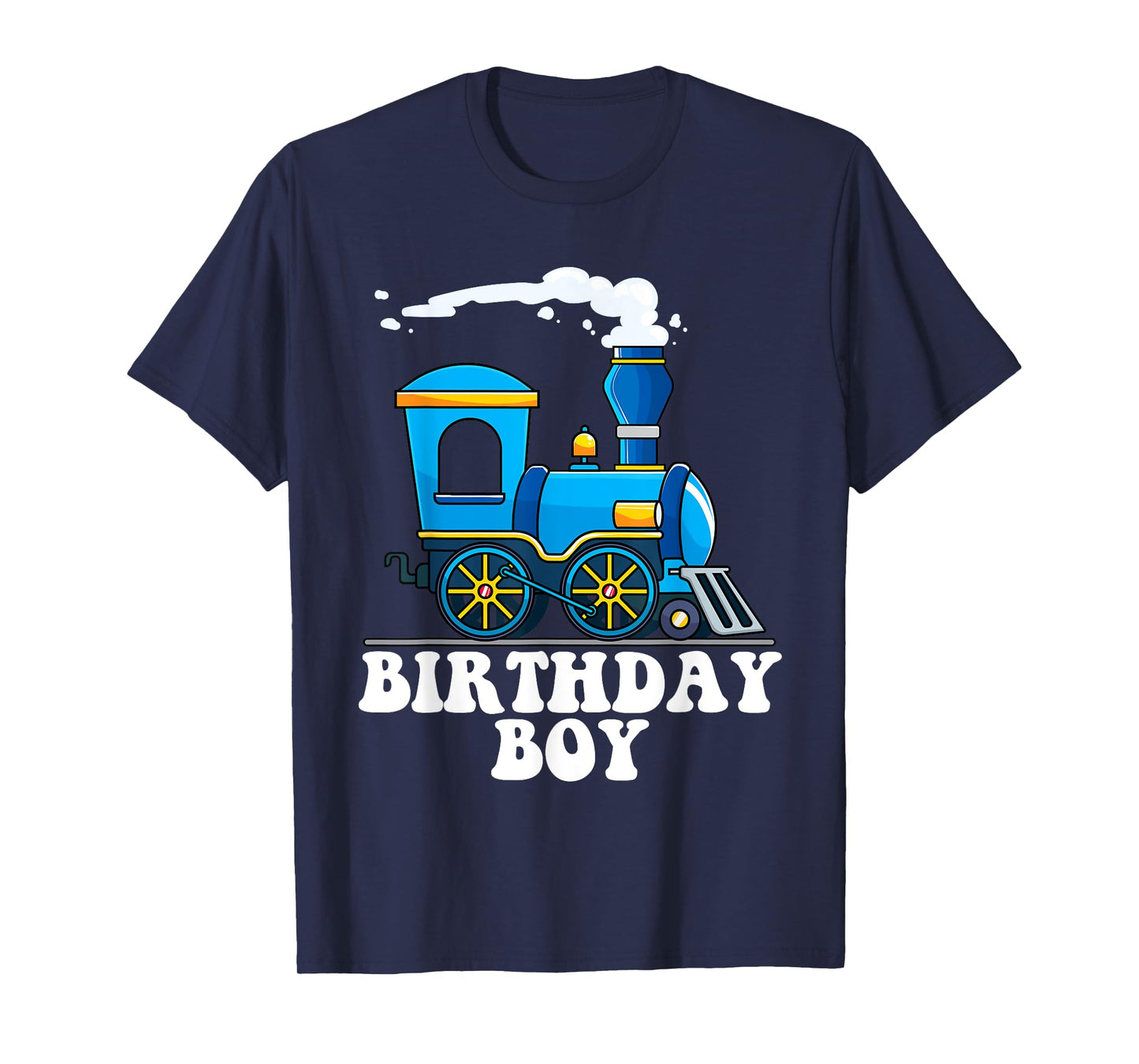 Birthday Boy Choo Choo Blue Train Lovers Party Kids Toddlers T-Shirt