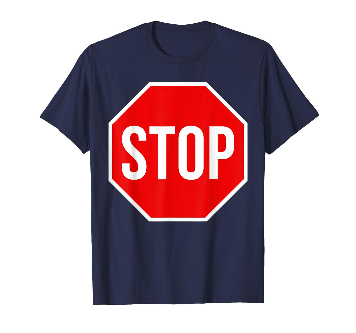 Stop Sign Shirt Adult Men Women Kids Stop Sign Costume T-Shirt