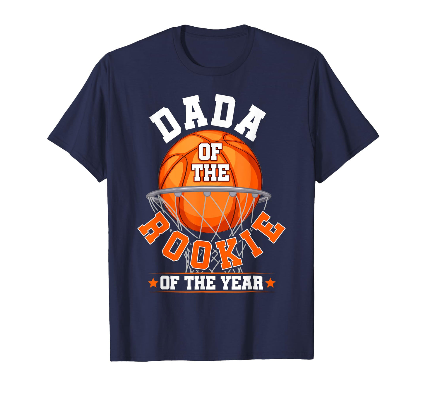 Dada of Rookie 1st Birthday Basketball Family Matching Party T-Shirt