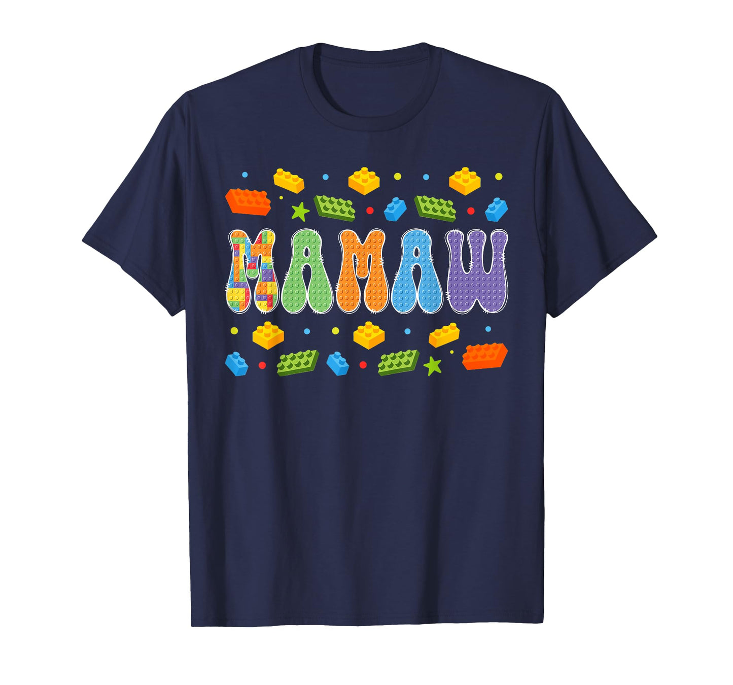 Mamaw Building Bricks Block Master Builder Matching T-Shirt