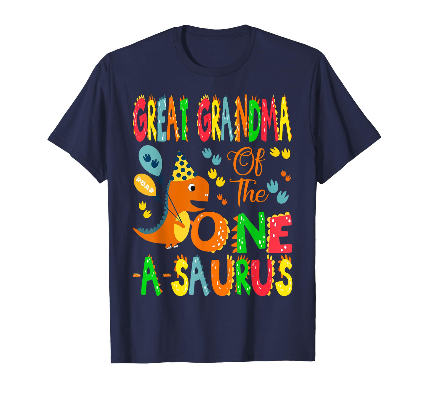 Great Grandma of The One-A-Saurus 1St Birthday Dinosaur T-Shirt