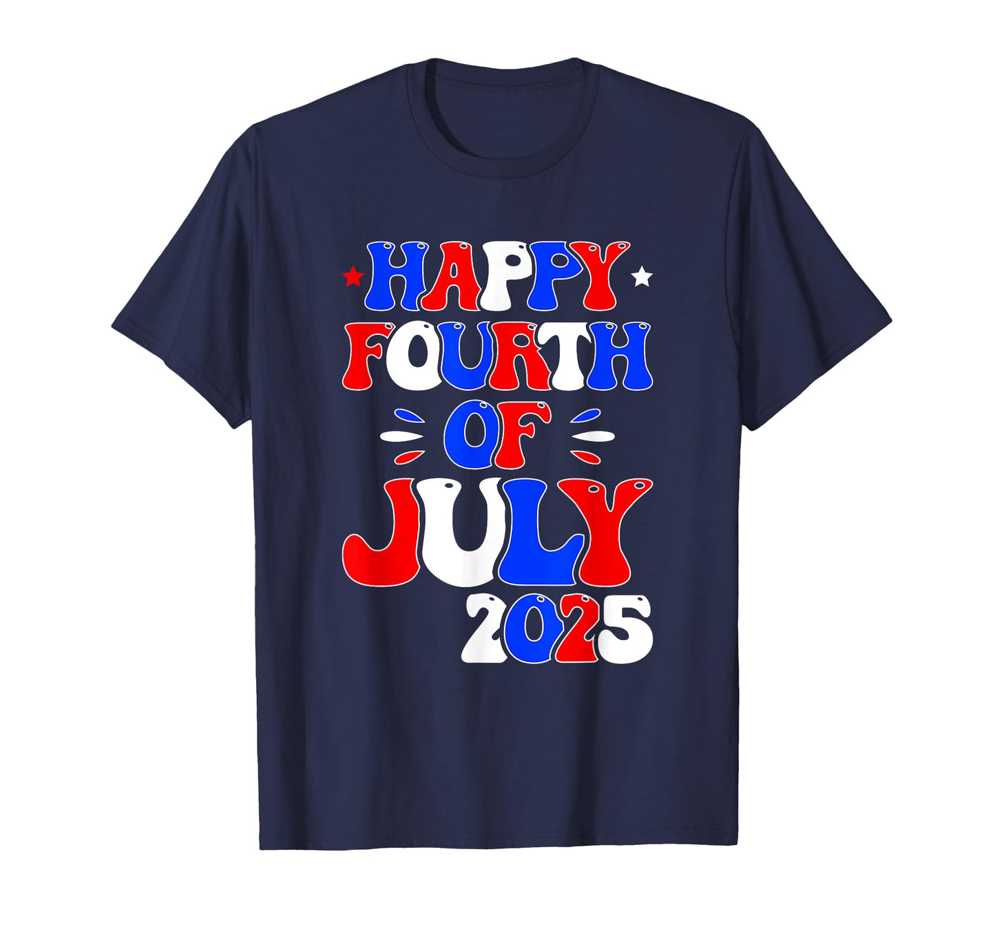 Retro Happy 4th Of July 2025 Fourth Of July For Men Women T-Shirt
