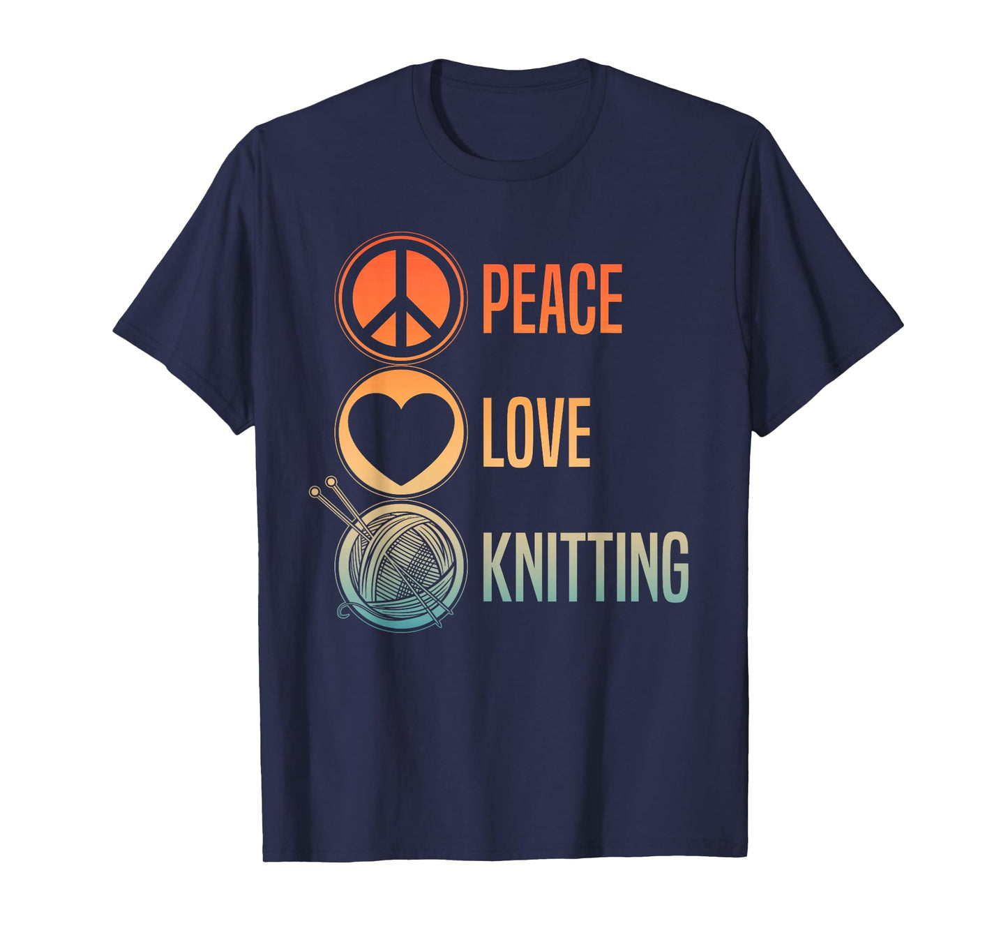 Funny Knitting Art For Women Men Knit Yarn Lover Knitter T-Shirt