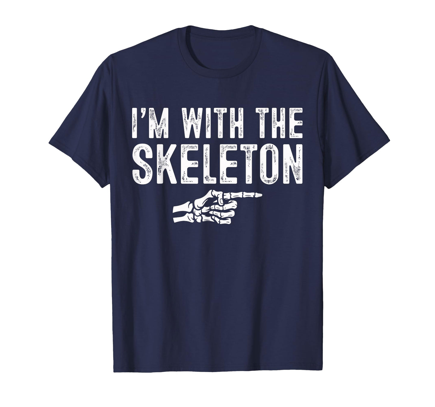 I'm with The Skeleton Easy Costume Halloween Couples T-Shirt