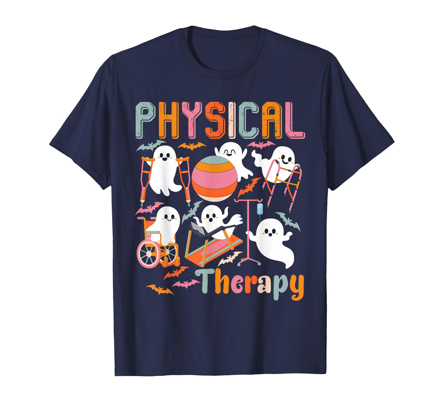 Cute Ghost Physical Therapy PT Physical Therapist Halloween T-Shirt