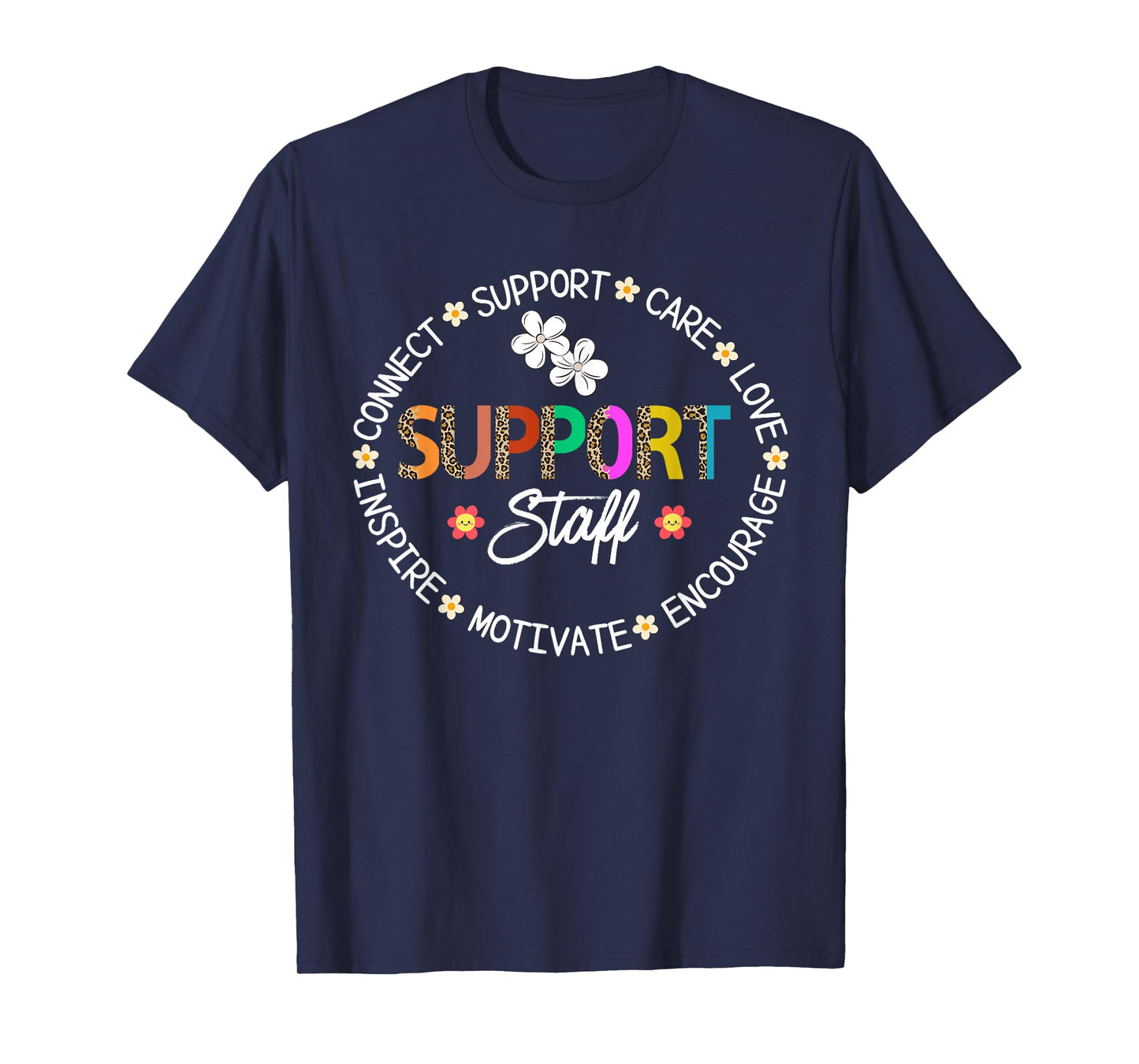 Support Staff Appreciation Leopard Week Back to School Women T-Shirt