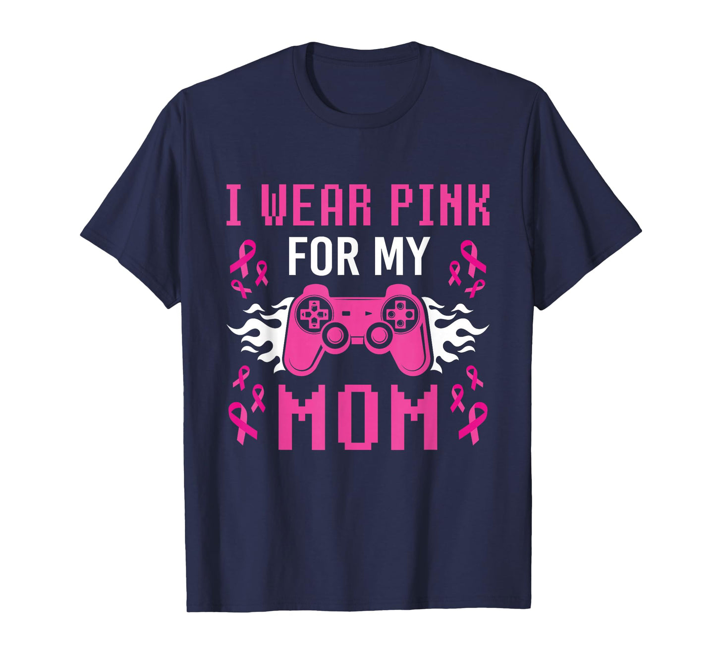 Breast Cancer Shirts for Boys Kids I Wear Pink For My Mom T-Shirt