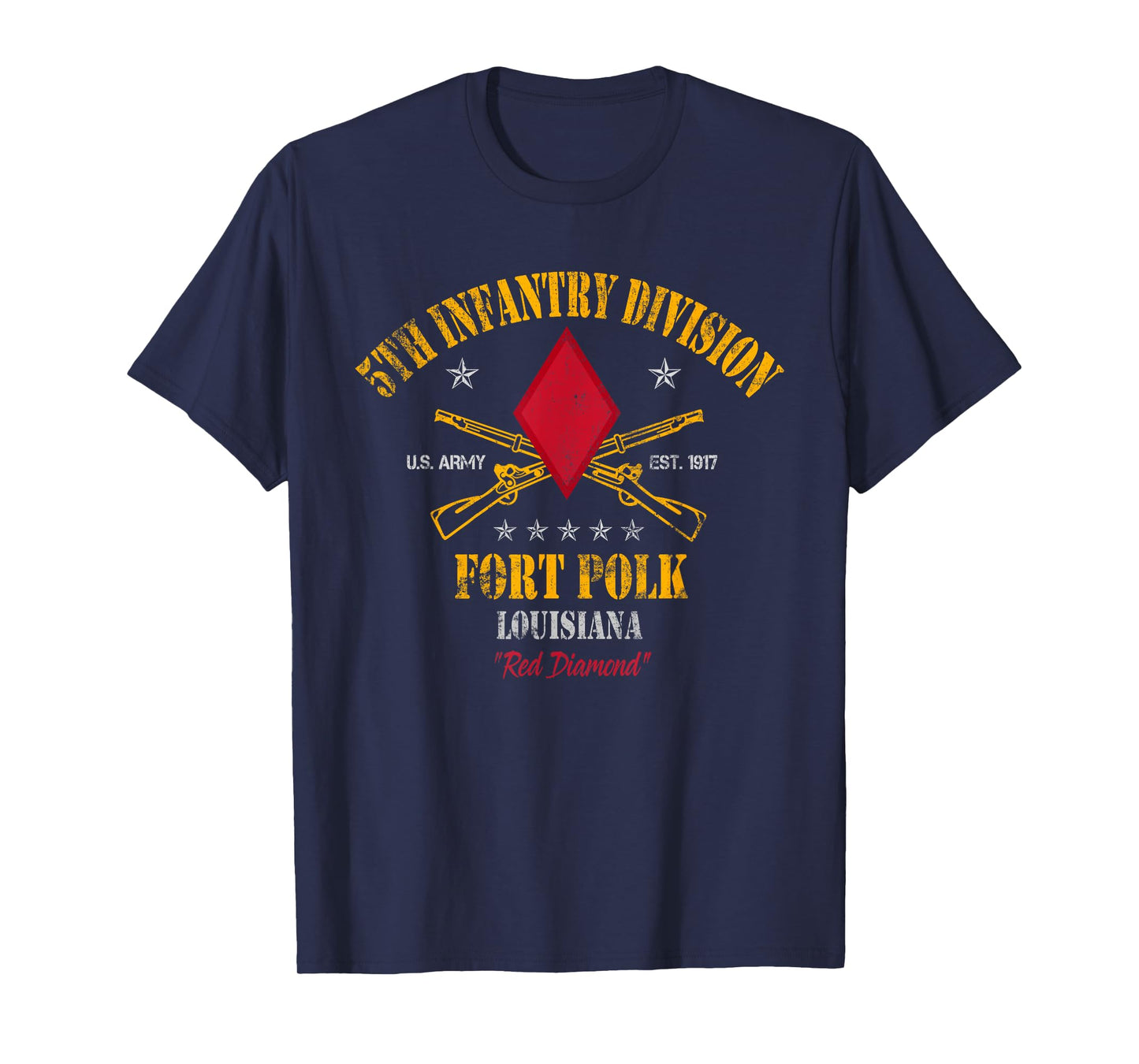5th Infantry Division Veteran Fort Polk Veterans Day Dad T-Shirt
