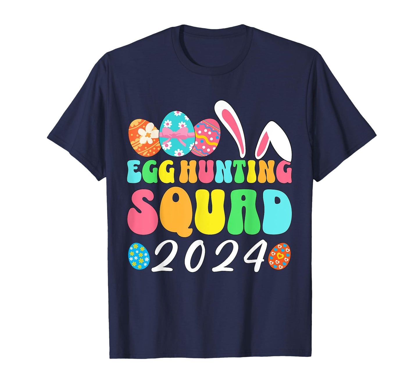 Egg Hunting Squad 2024 Easter Egg Hunt Crew Matching Group T-Shirt